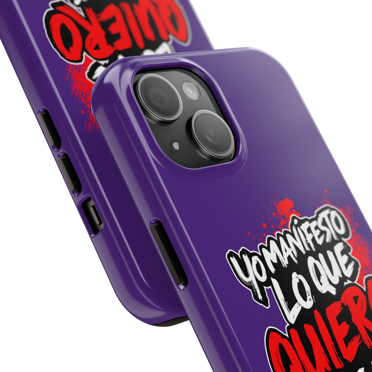 Funda para teléfono "Yo manifiesto lo que quiero" - Violeta