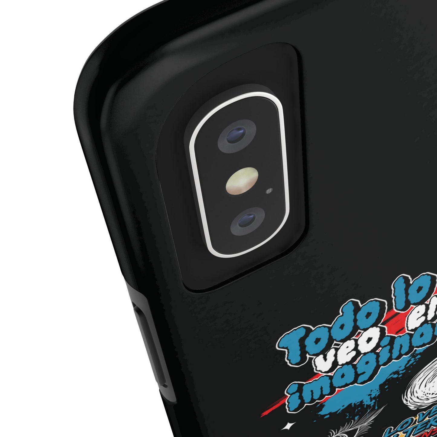 Funda para teléfono "Todo lo que veo en mi imaginación" - Negro