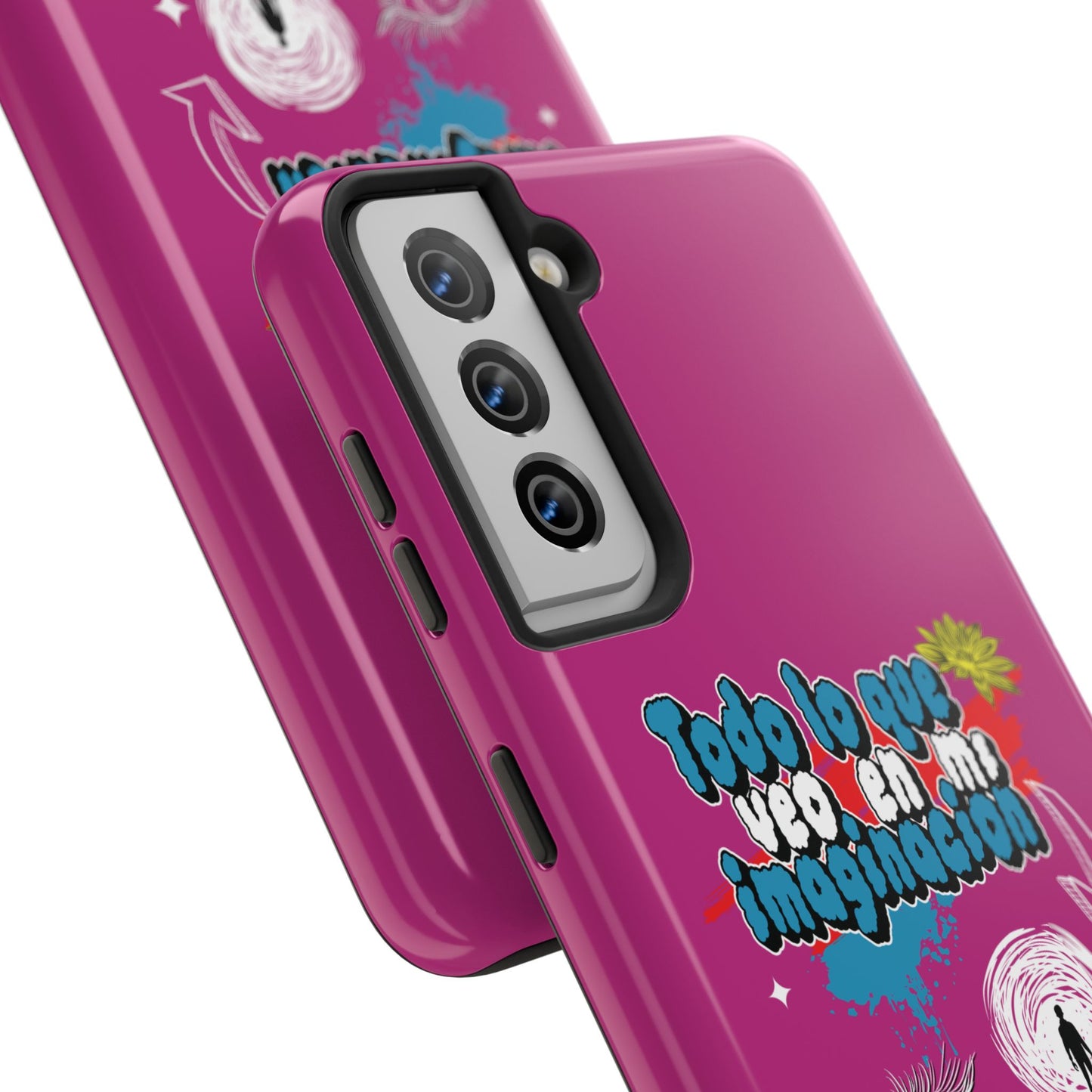 Funda para teléfono "Todo lo que veo en mi imaginación" - Fucsia