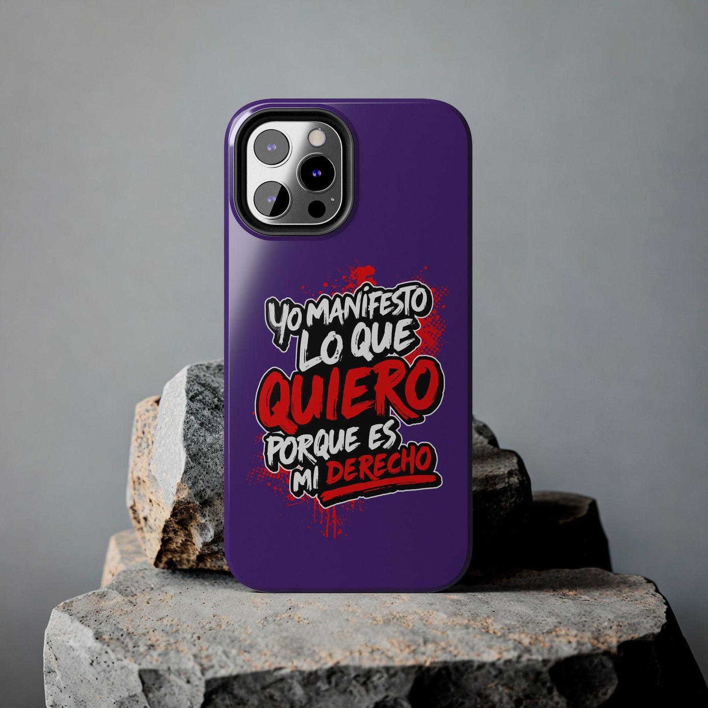 Funda para teléfono "Yo manifiesto lo que quiero" - Violeta