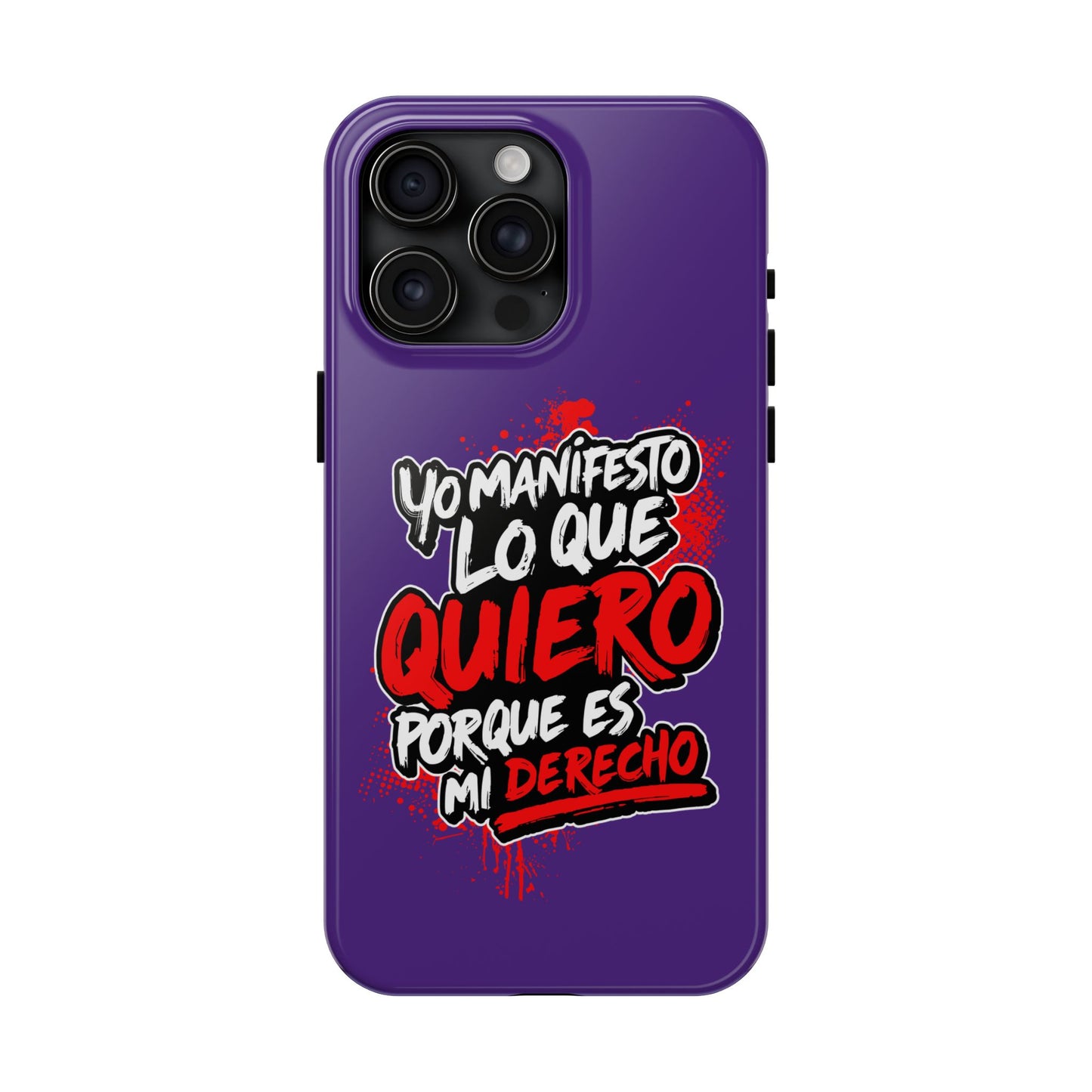 Funda para teléfono "Yo manifiesto lo que quiero" - Violeta