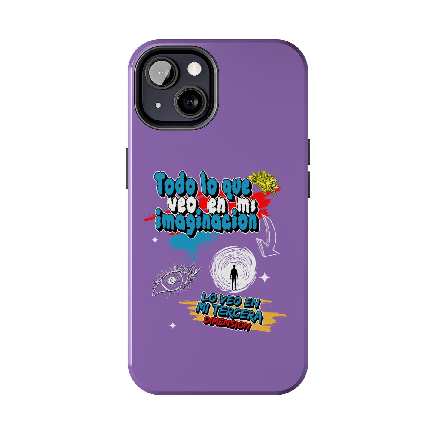 Funda para teléfono "Todo lo que veo en mi imaginación" - Lila