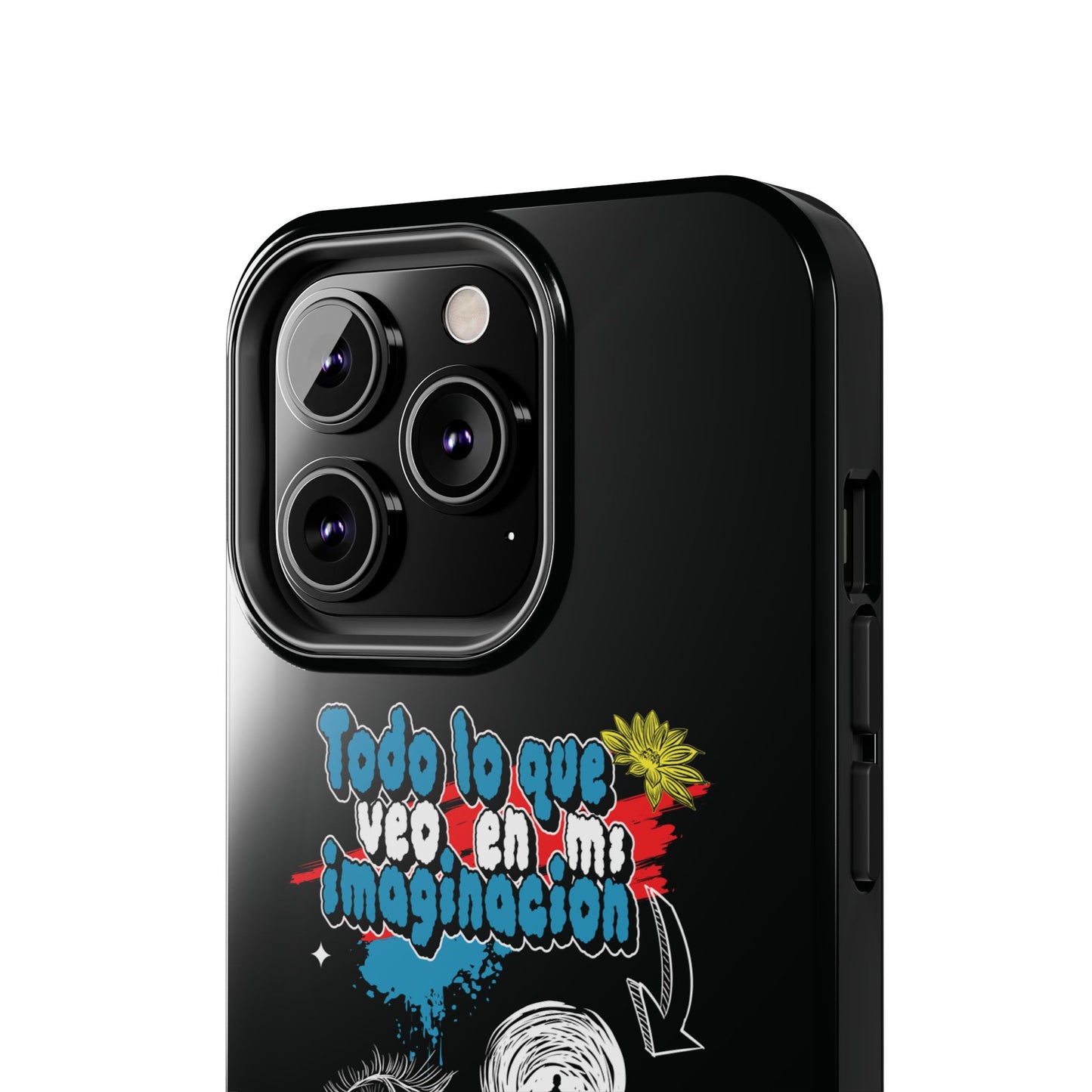 Funda para teléfono "Todo lo que veo en mi imaginación" - Negro