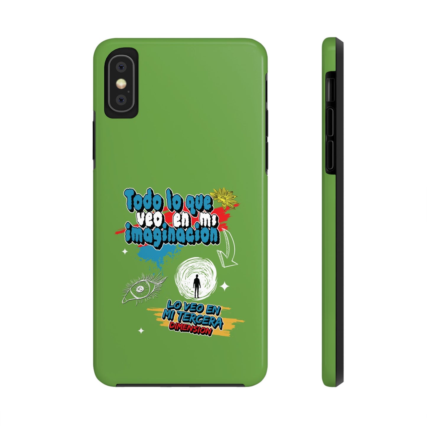 Funda para teléfono "Todo lo que veo en mi imaginación" - Verde