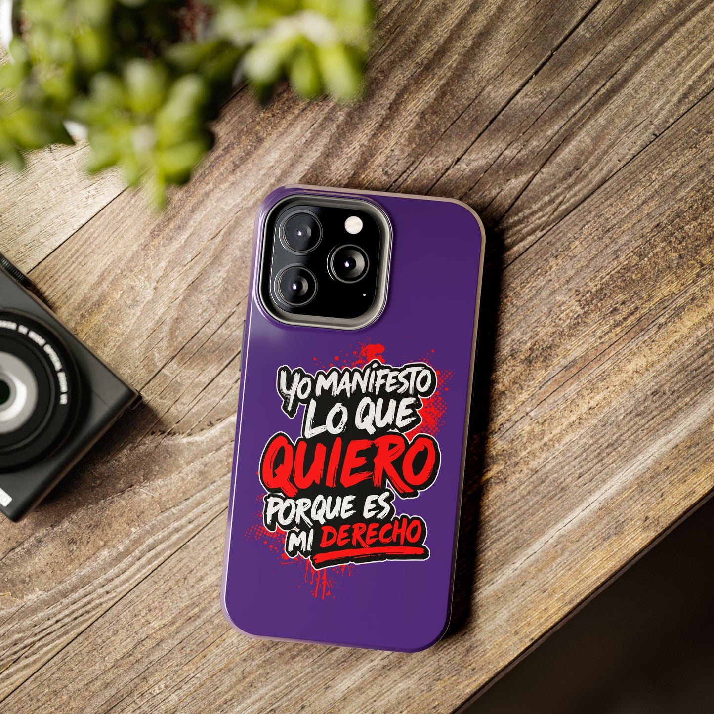 Funda para teléfono "Yo manifiesto lo que quiero" - Violeta