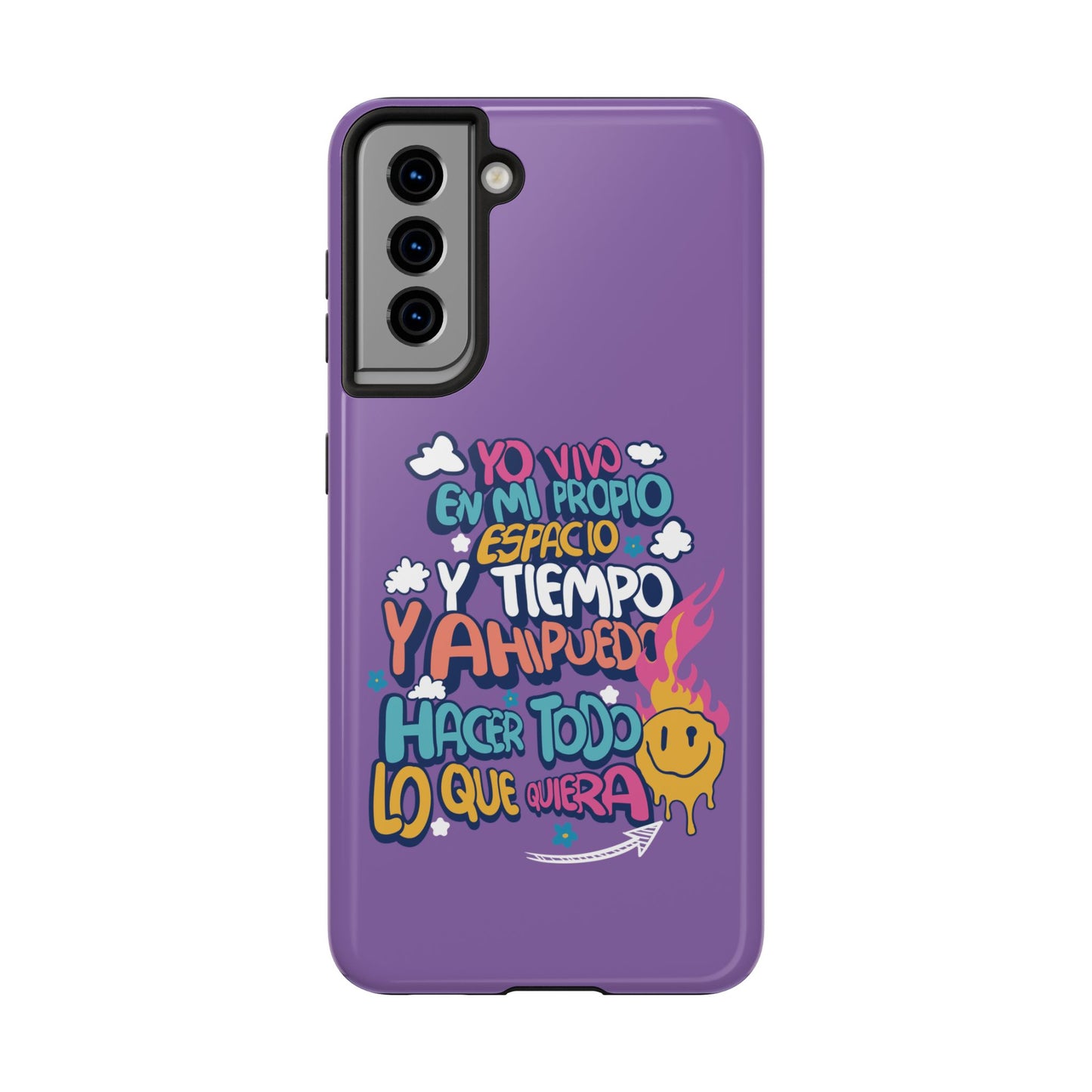 Funda para teléfono "Yo vivo en propio espacio y tiempo" - Lila