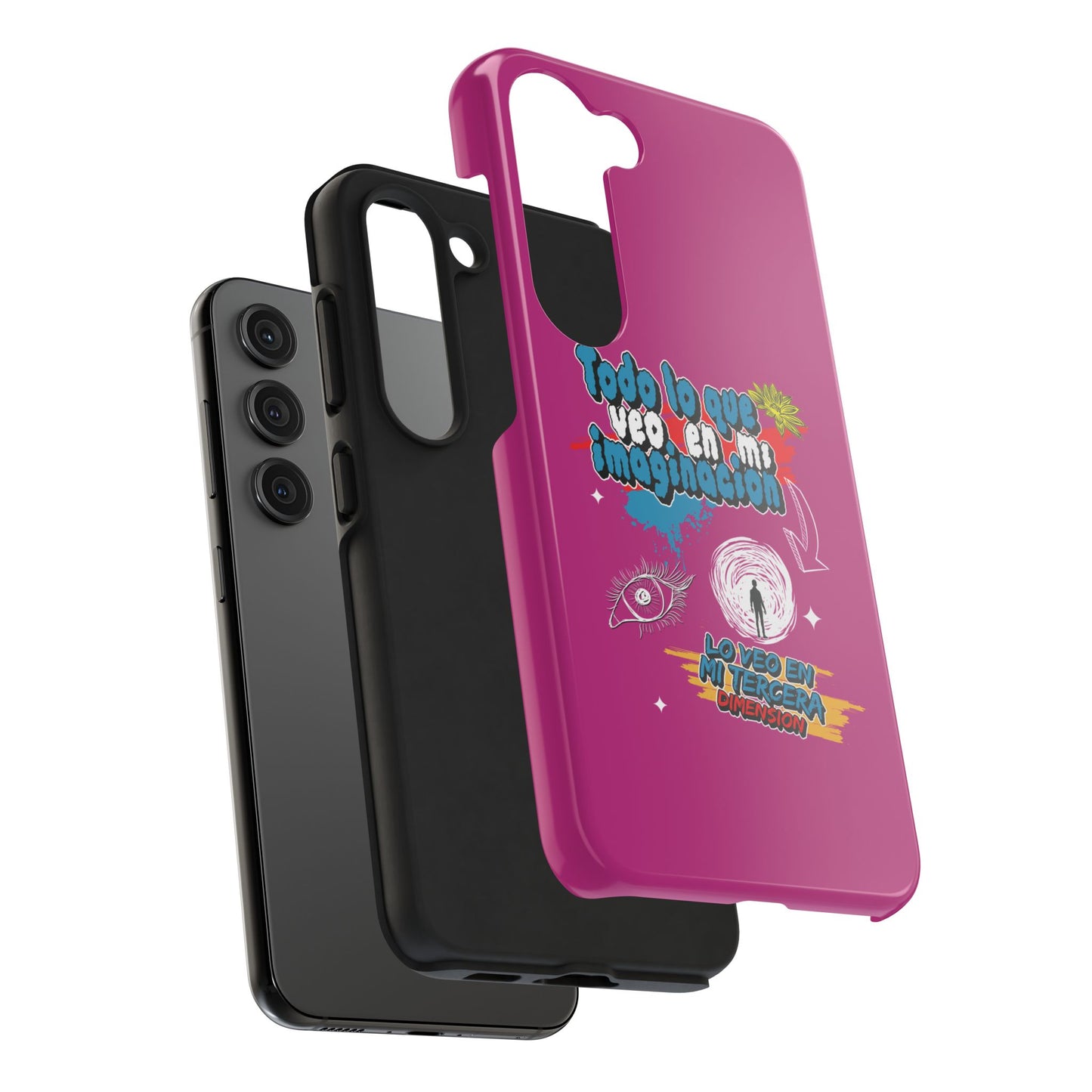 Funda para teléfono "Todo lo que veo en mi imaginación" - Fucsia