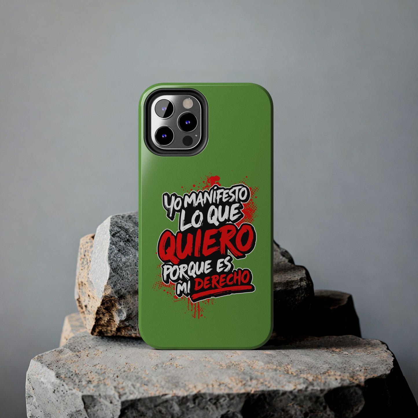 Funda para teléfono "Yo manifiesto lo que quiero" - Verde