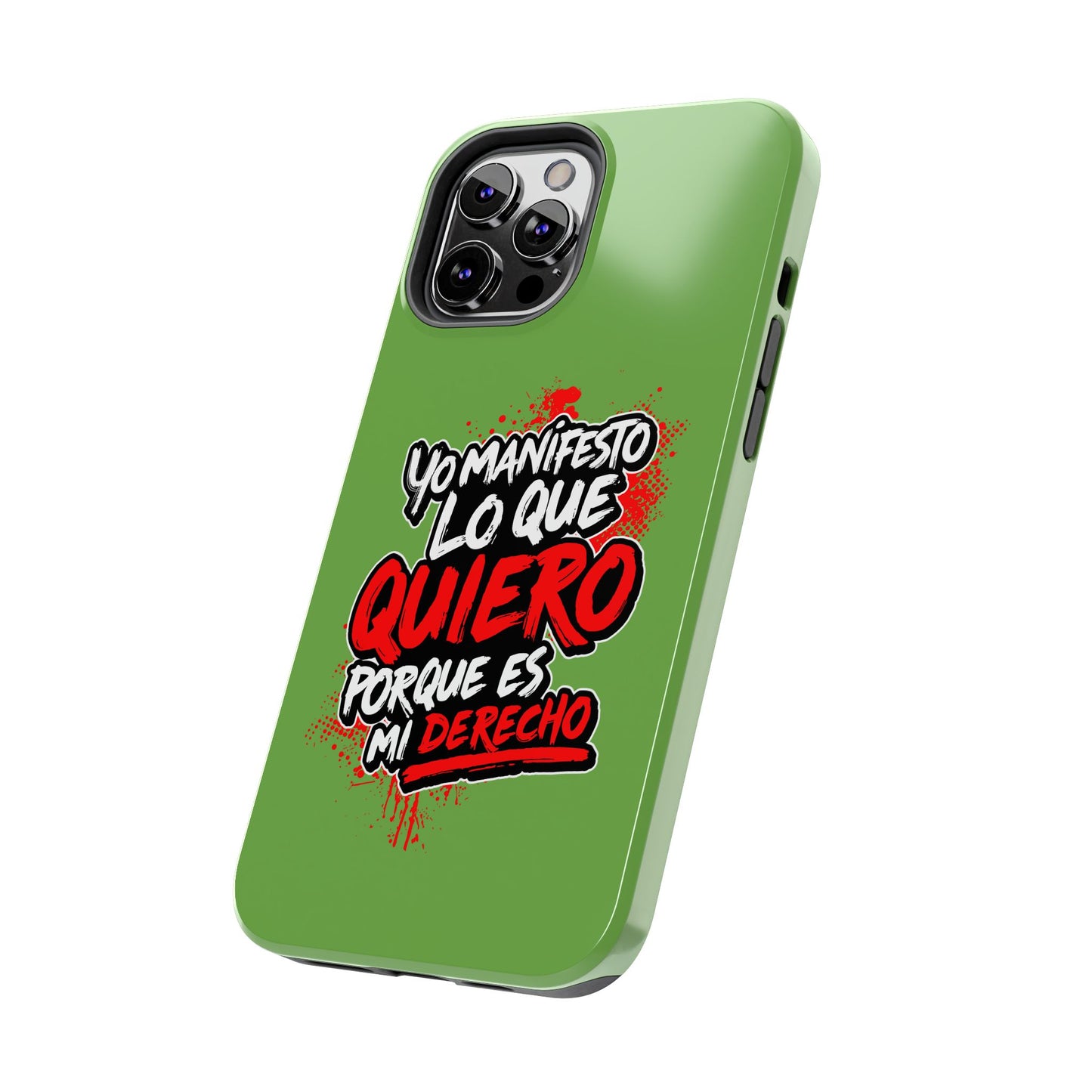 Funda para teléfono "Yo manifiesto lo que quiero" - Verde