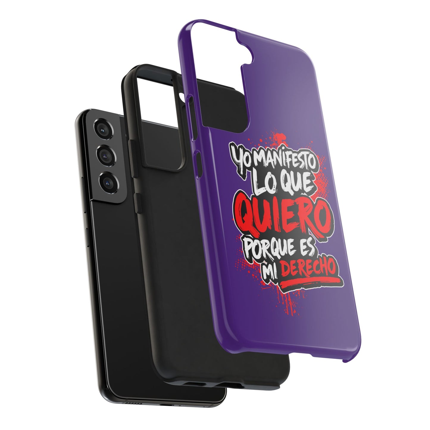 Funda para teléfono "Yo manifiesto lo que quiero" - Violeta
