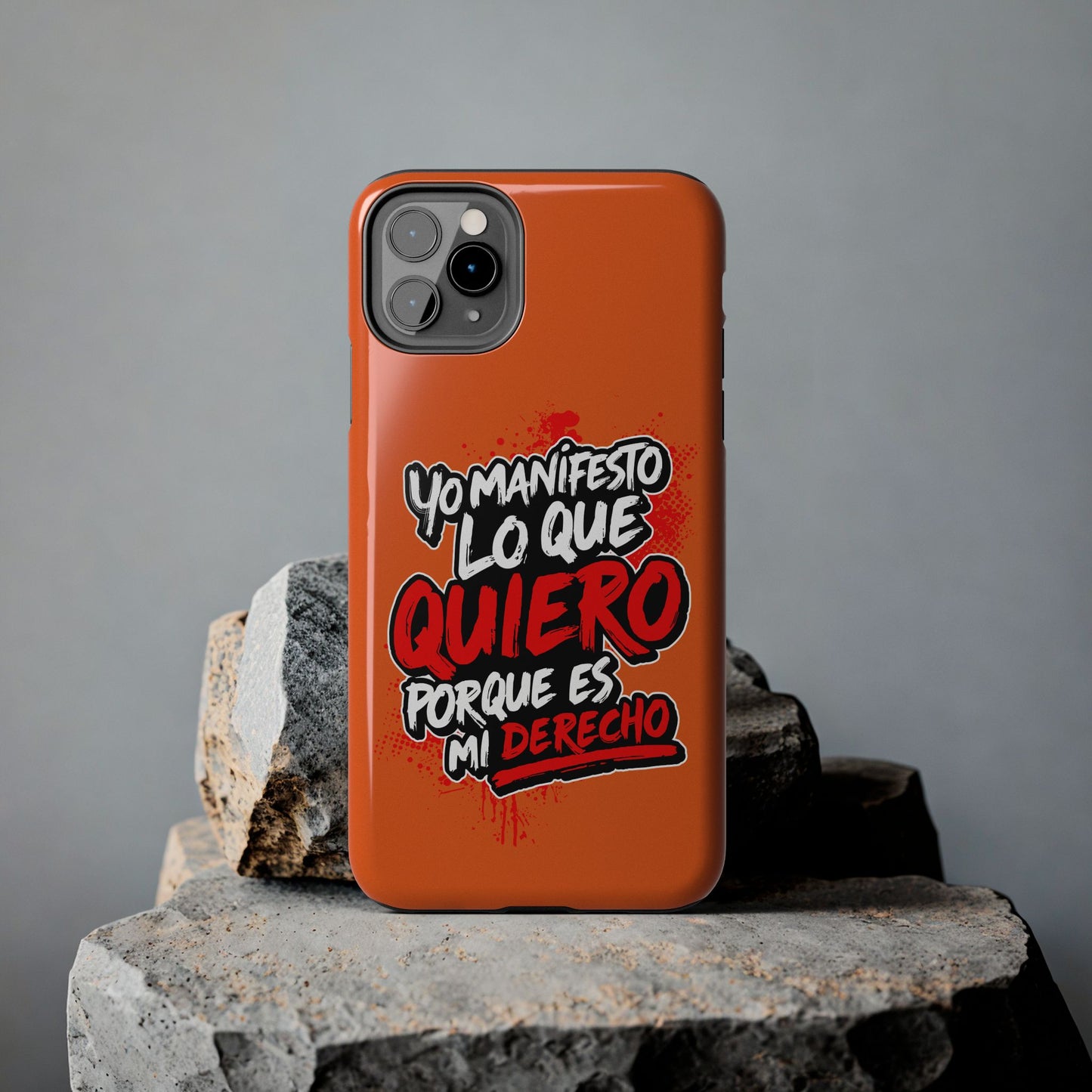 Funda para teléfono "Yo manifiesto lo que quiero" - Naranja