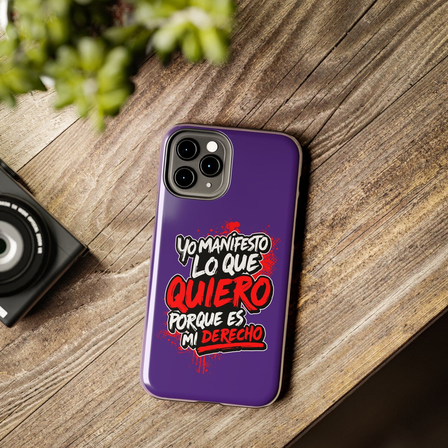 Funda para teléfono "Yo manifiesto lo que quiero" - Violeta