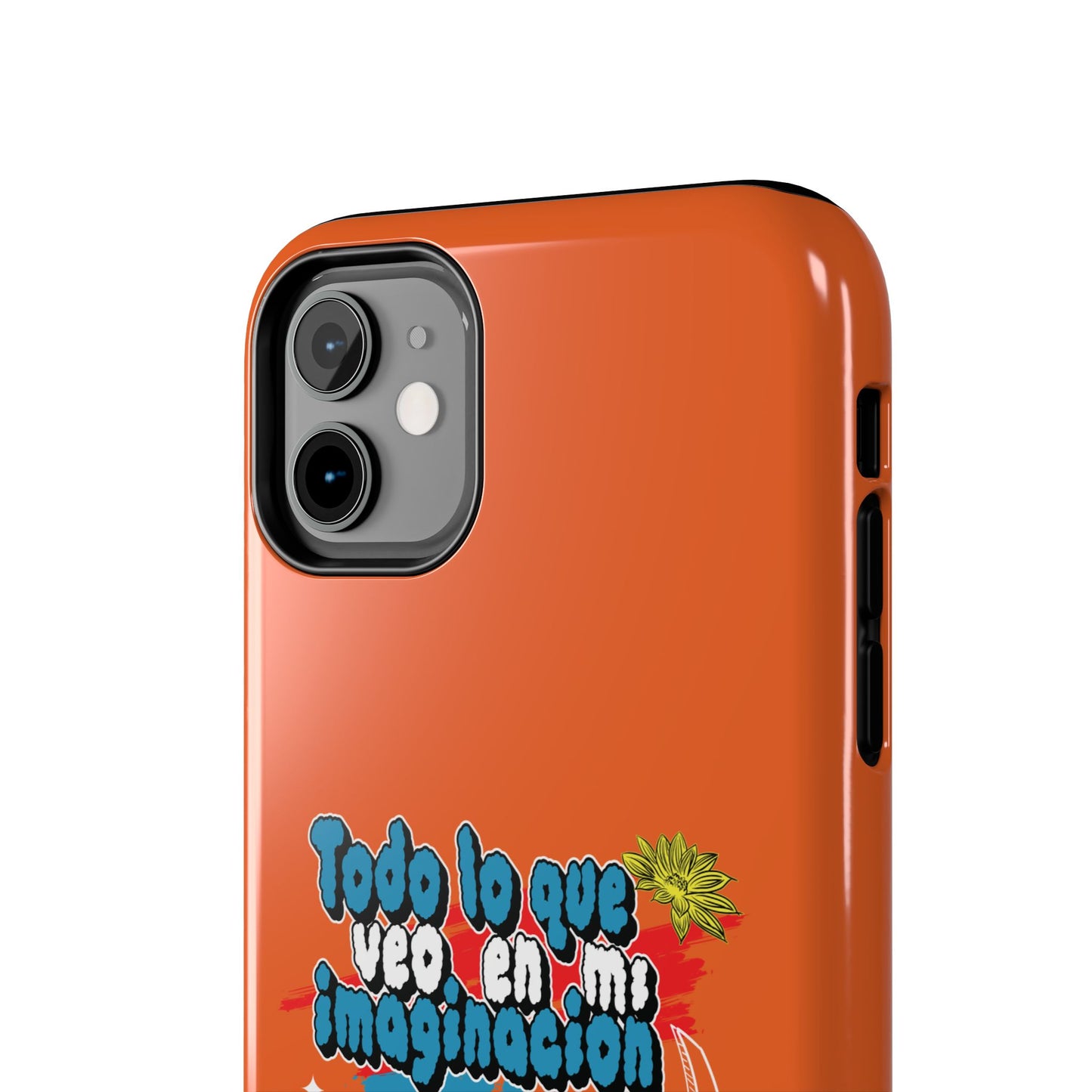 Funda para teléfono "Todo lo que veo en mi imaginación" - Naranja