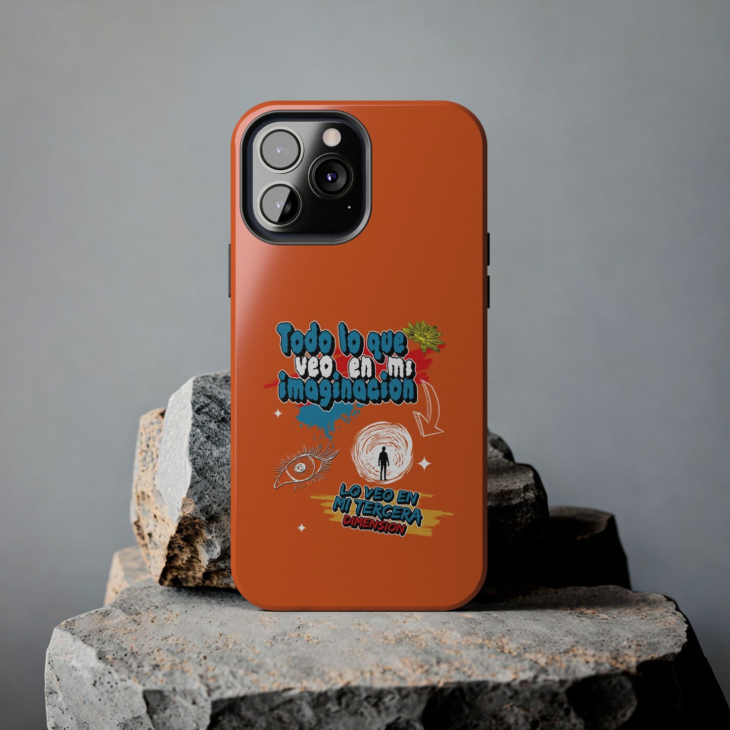 Funda para teléfono "Todo lo que veo en mi imaginación" - Naranja