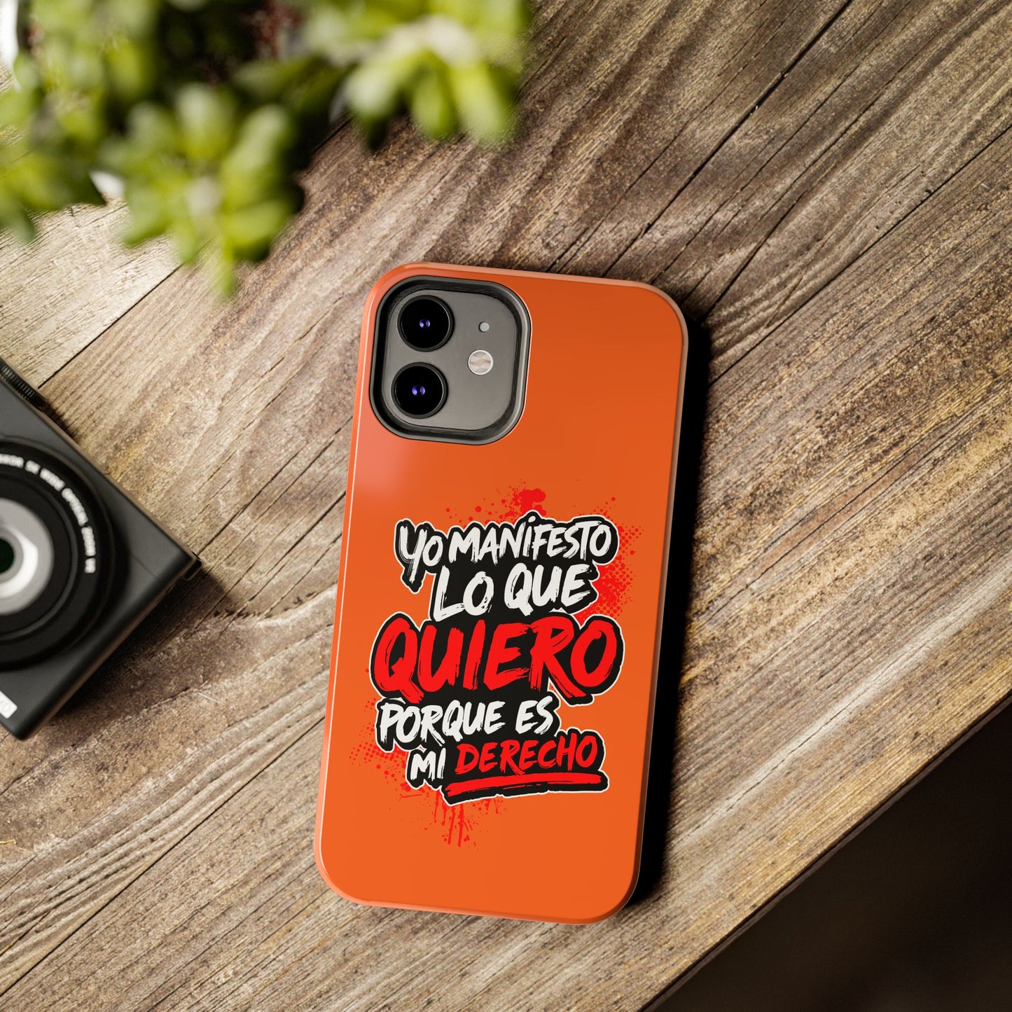 Funda para teléfono "Yo manifiesto lo que quiero" - Naranja
