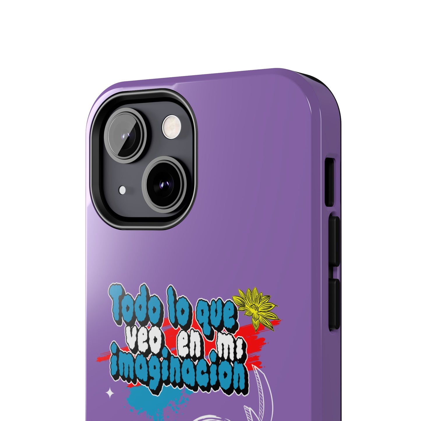 Funda para teléfono "Todo lo que veo en mi imaginación" - Lila