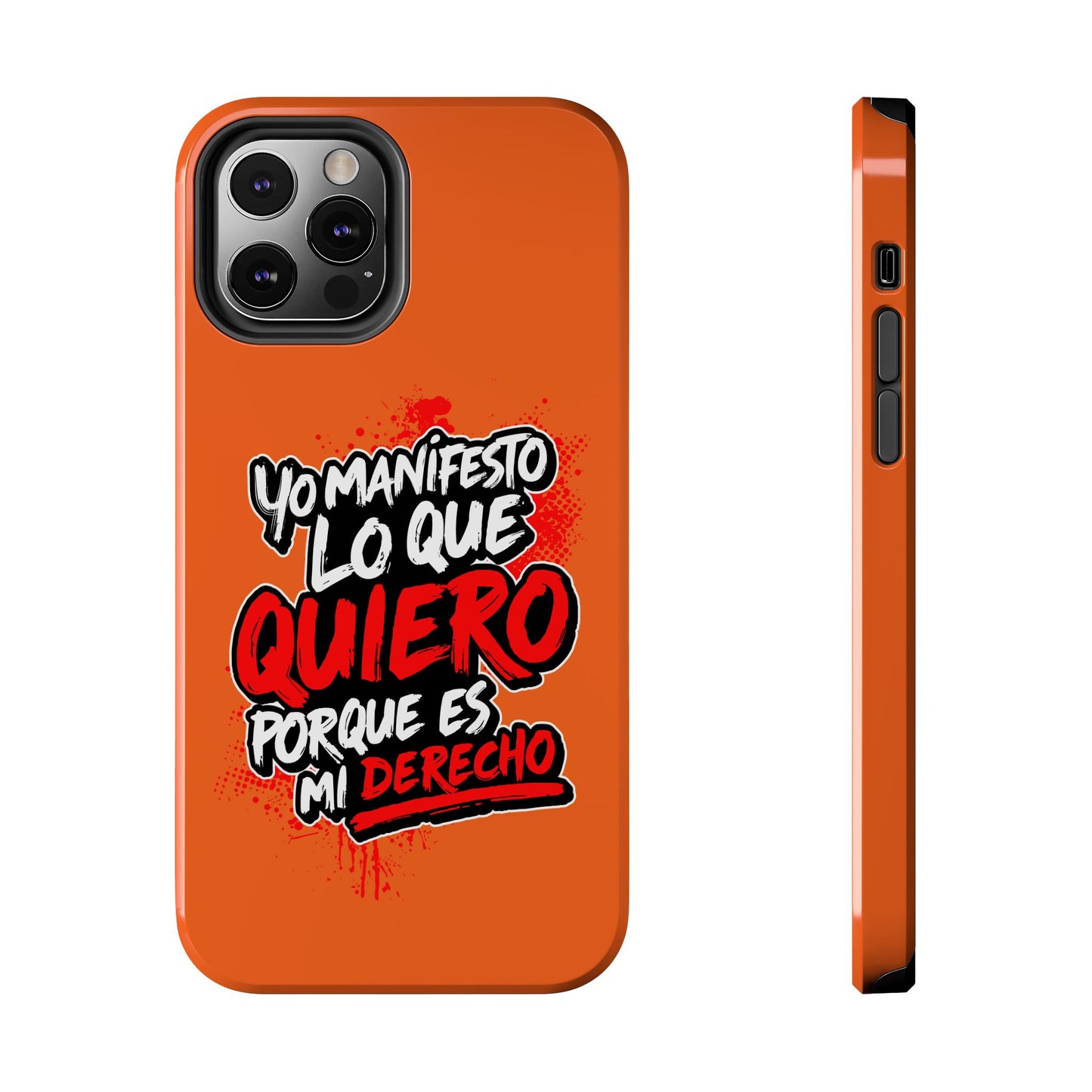 Funda para teléfono "Yo manifiesto lo que quiero" - Naranja