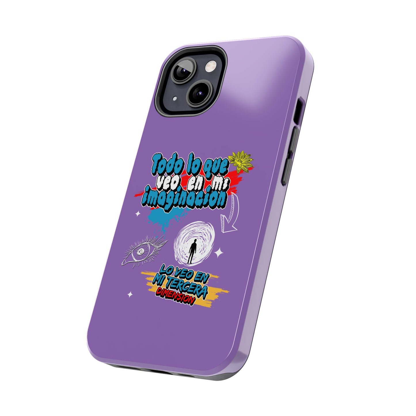 Funda para teléfono "Todo lo que veo en mi imaginación" - Lila