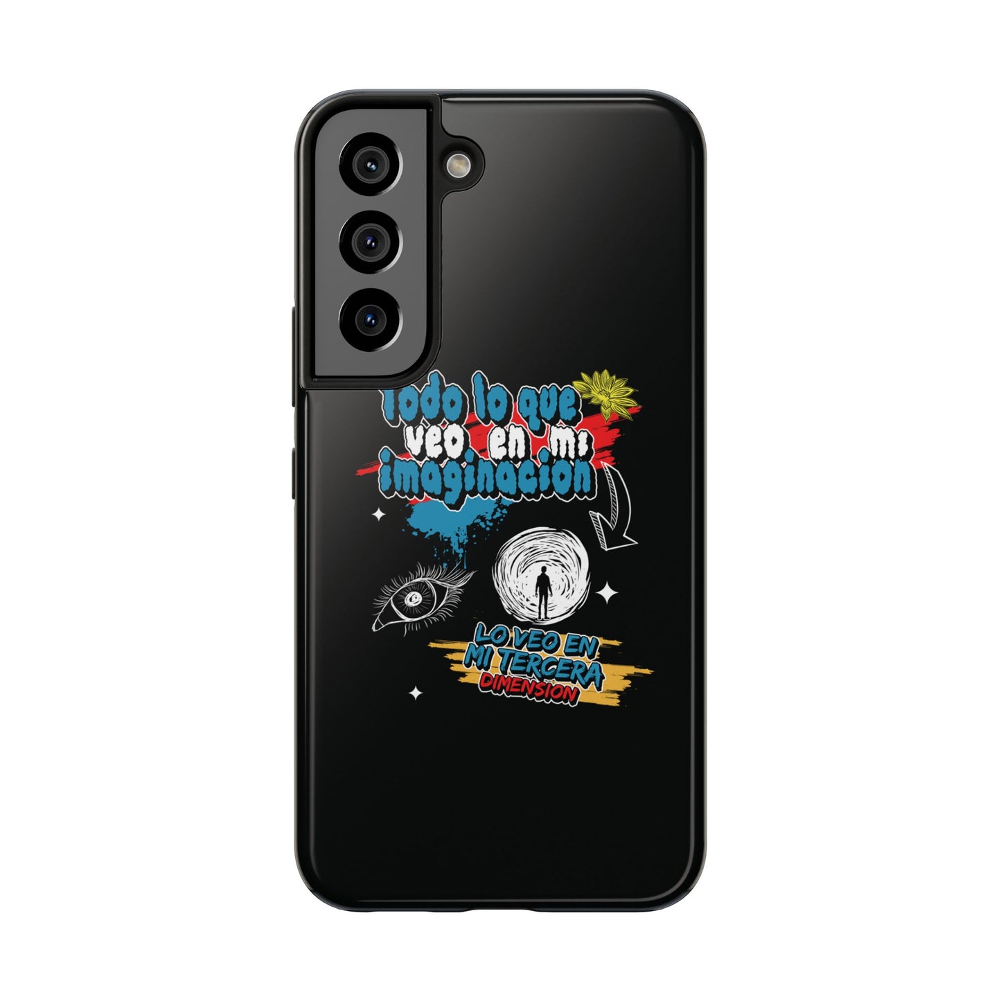 Funda para teléfono "Todo lo que veo en mi imaginación" - Negro