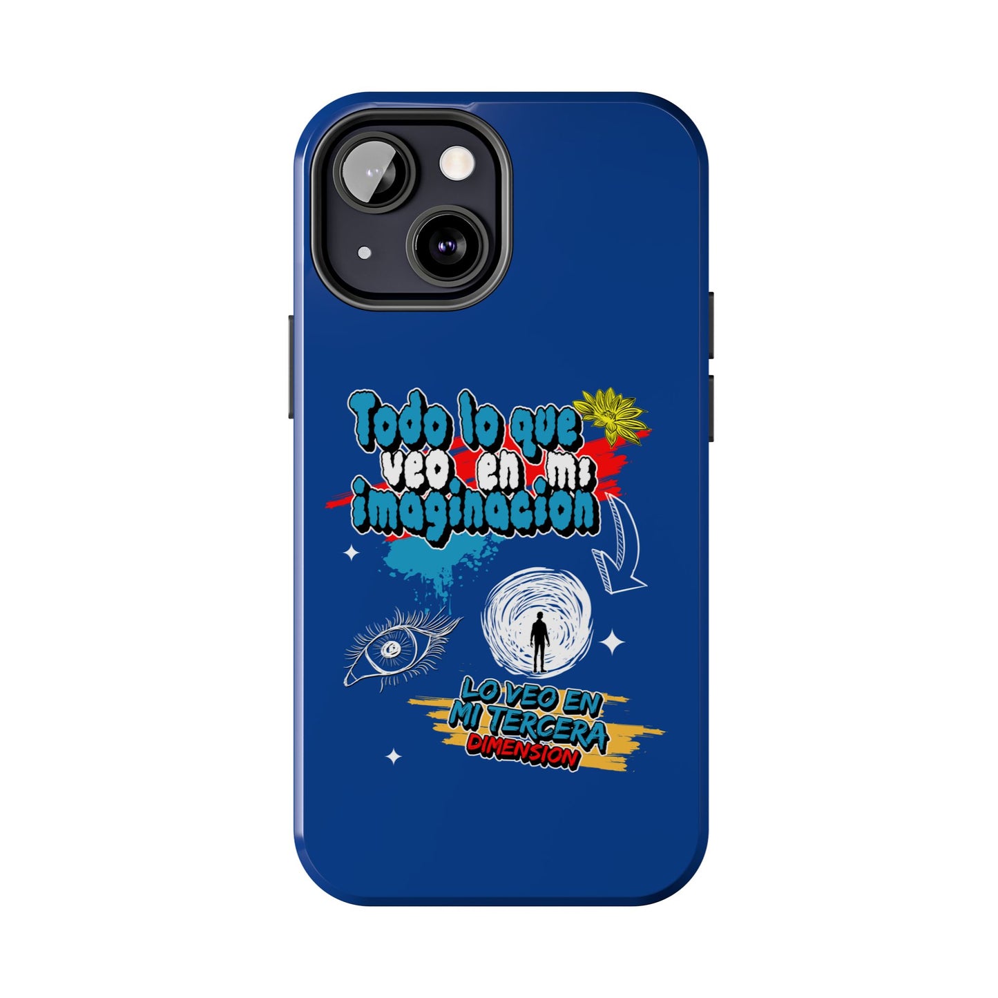 Funda para teléfono "Todo lo que veo en mi imaginación" - Azul