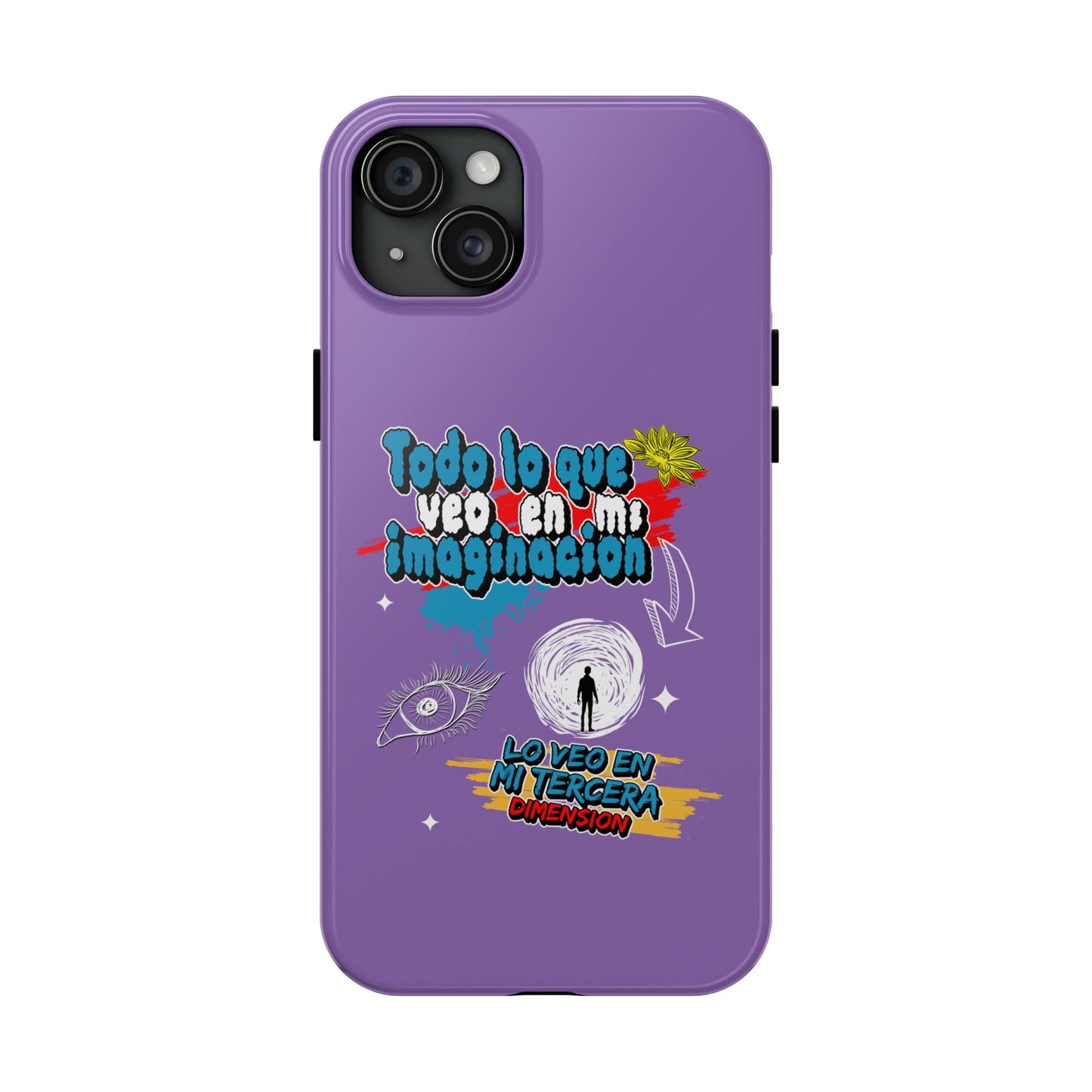 Funda para teléfono "Todo lo que veo en mi imaginación" - Lila