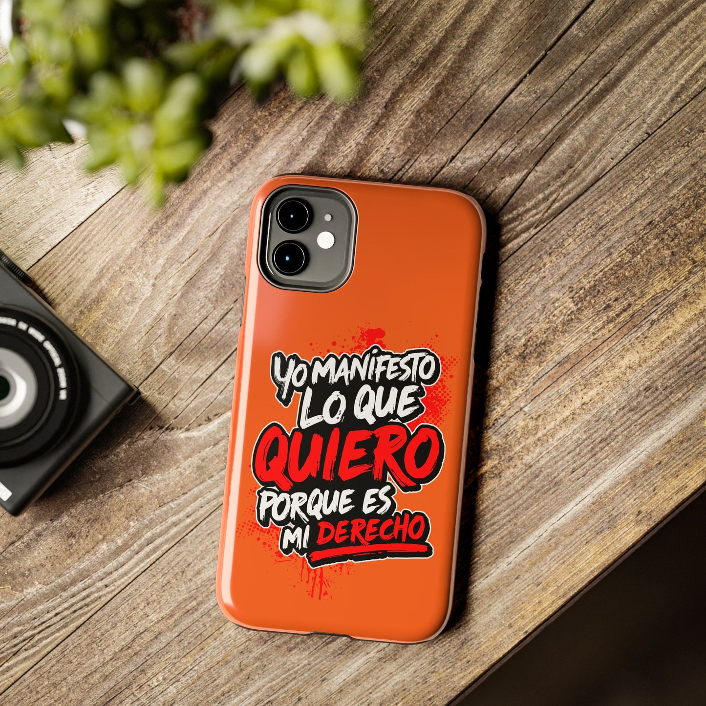 Funda para teléfono "Yo manifiesto lo que quiero" - Naranja
