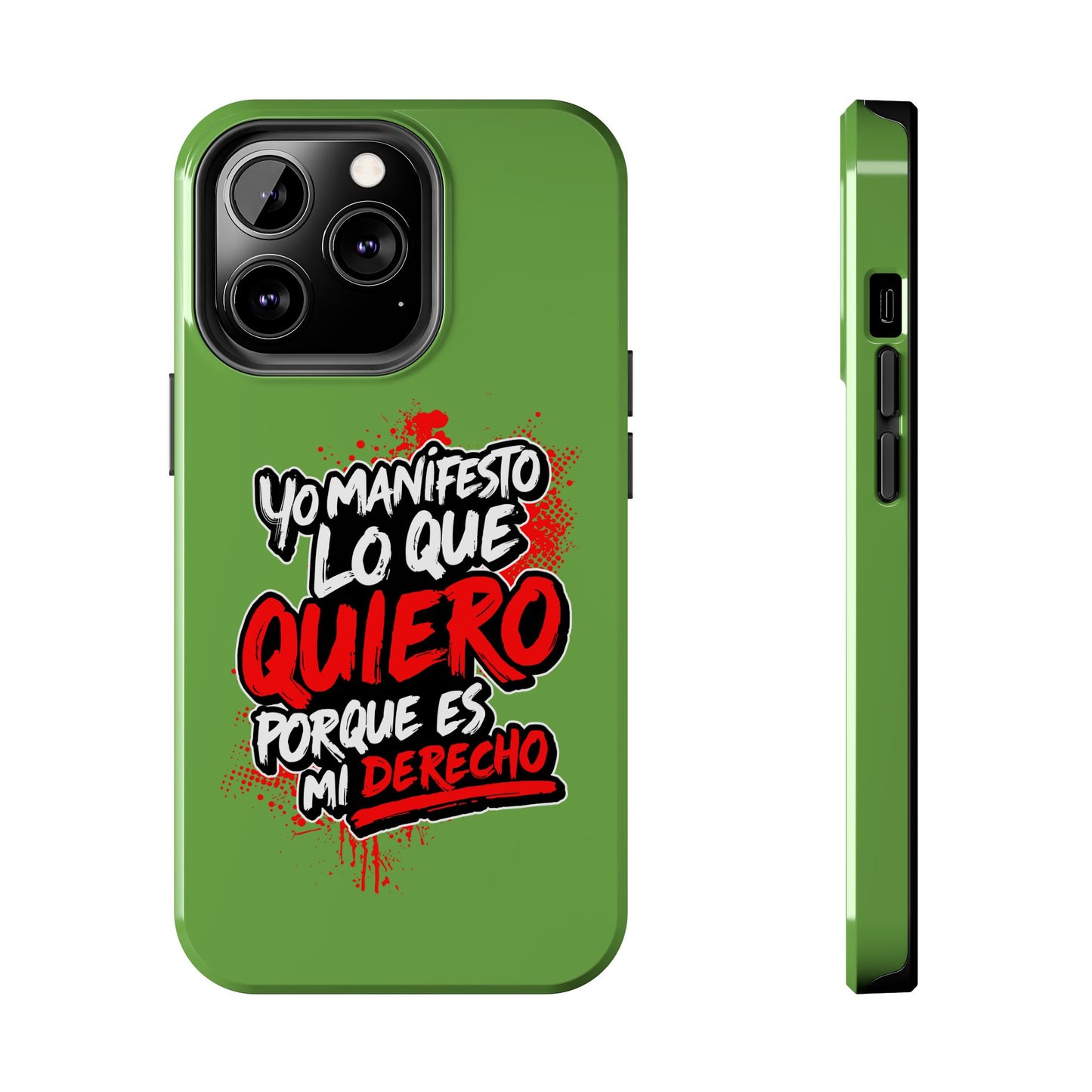 Funda para teléfono "Yo manifiesto lo que quiero" - Verde