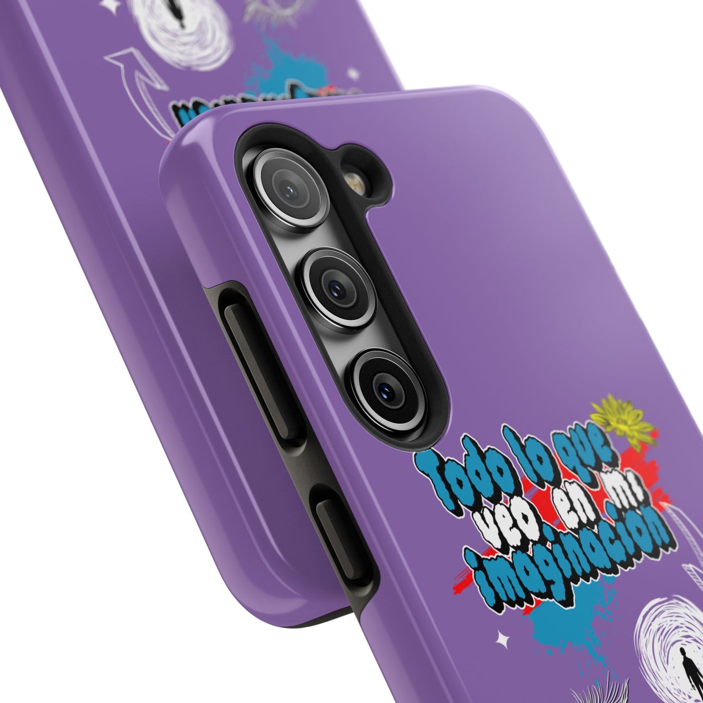 Funda para teléfono "Todo lo que veo en mi imaginación" - Lila