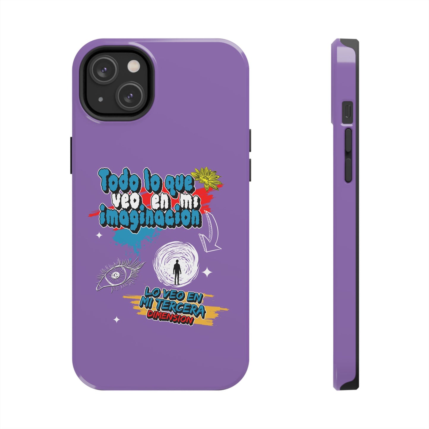 Funda para teléfono "Todo lo que veo en mi imaginación" - Lila