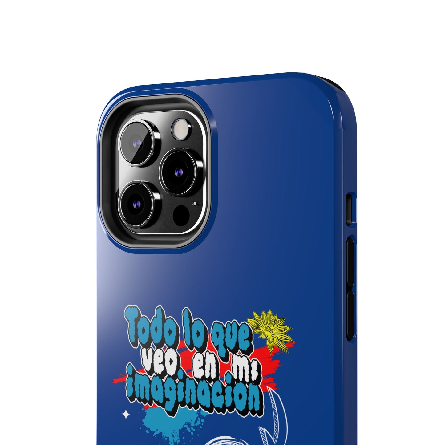 Funda para teléfono "Todo lo que veo en mi imaginación" - Azul