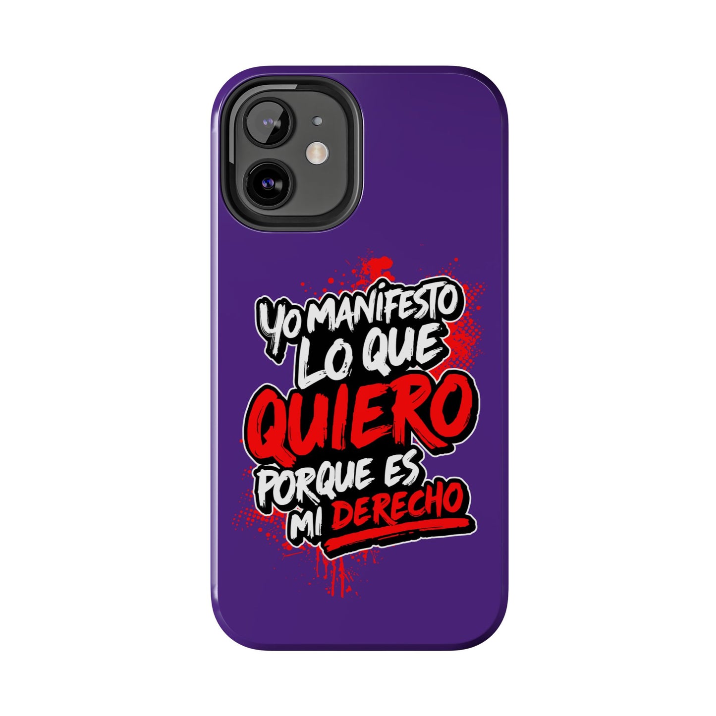 Funda para teléfono "Yo manifiesto lo que quiero" - Violeta