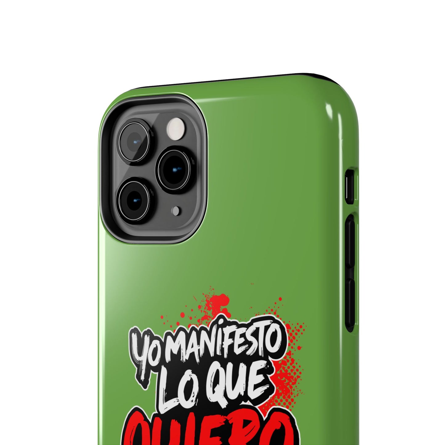 Funda para teléfono "Yo manifiesto lo que quiero" - Verde