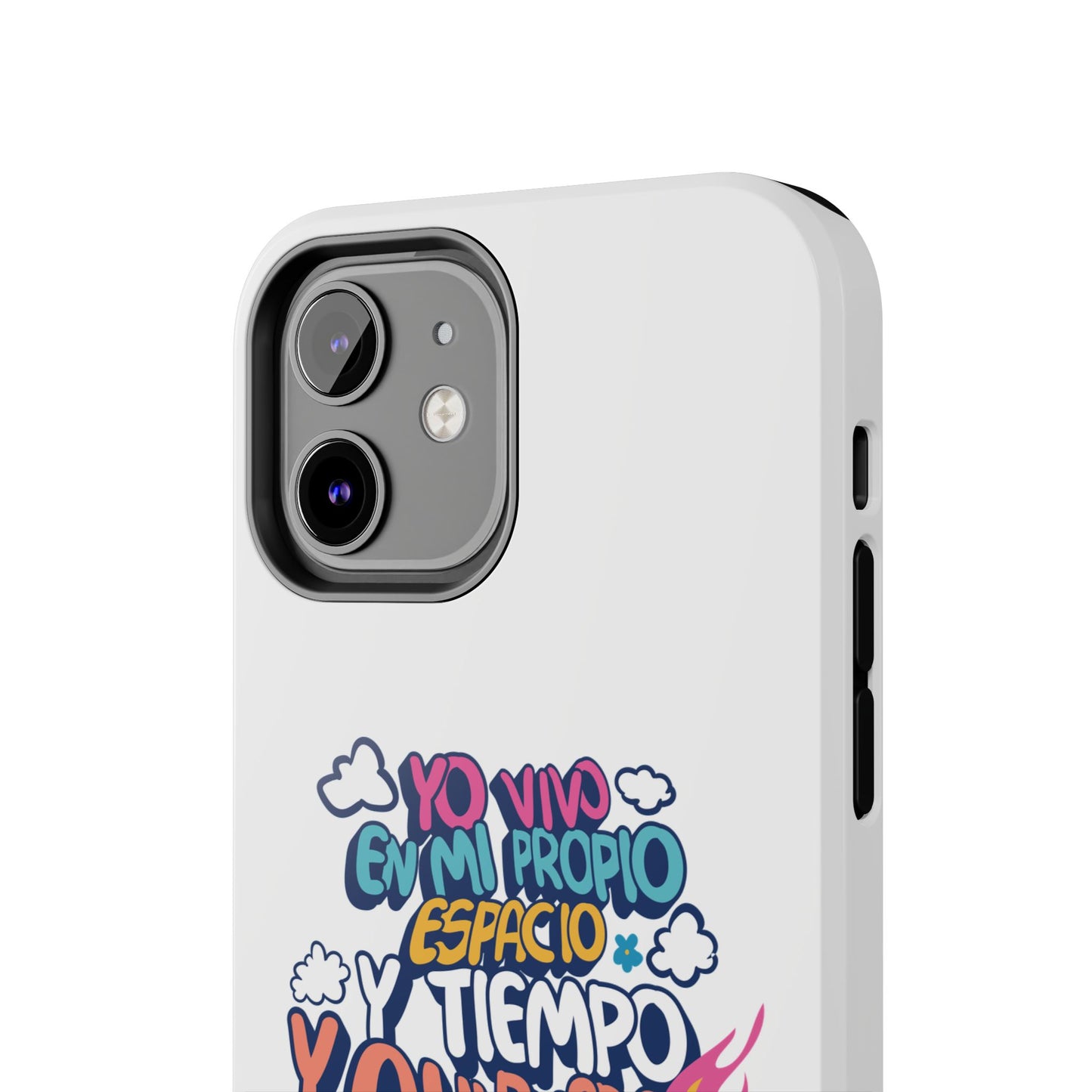 Funda para teléfono "Yo vivo en propio espacio y tiempo" - Blanco