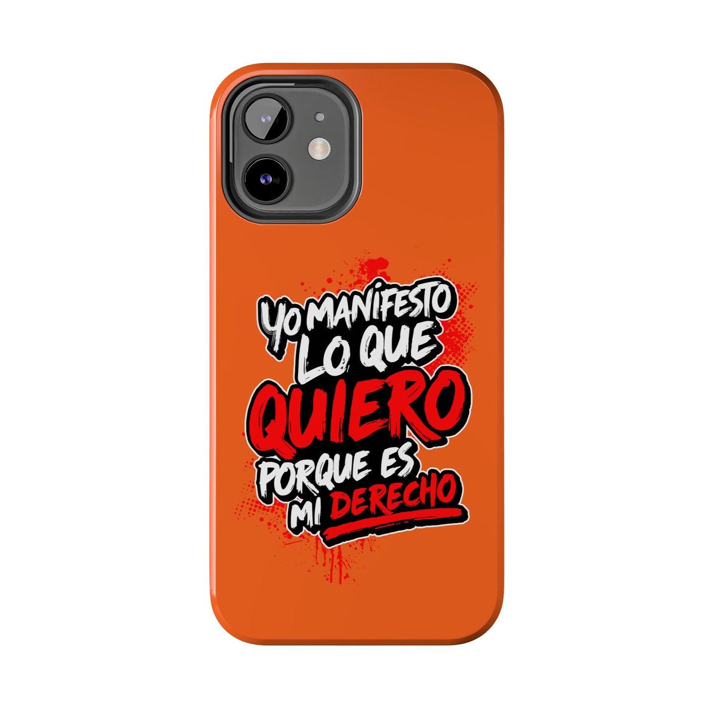 Funda para teléfono "Yo manifiesto lo que quiero" - Naranja