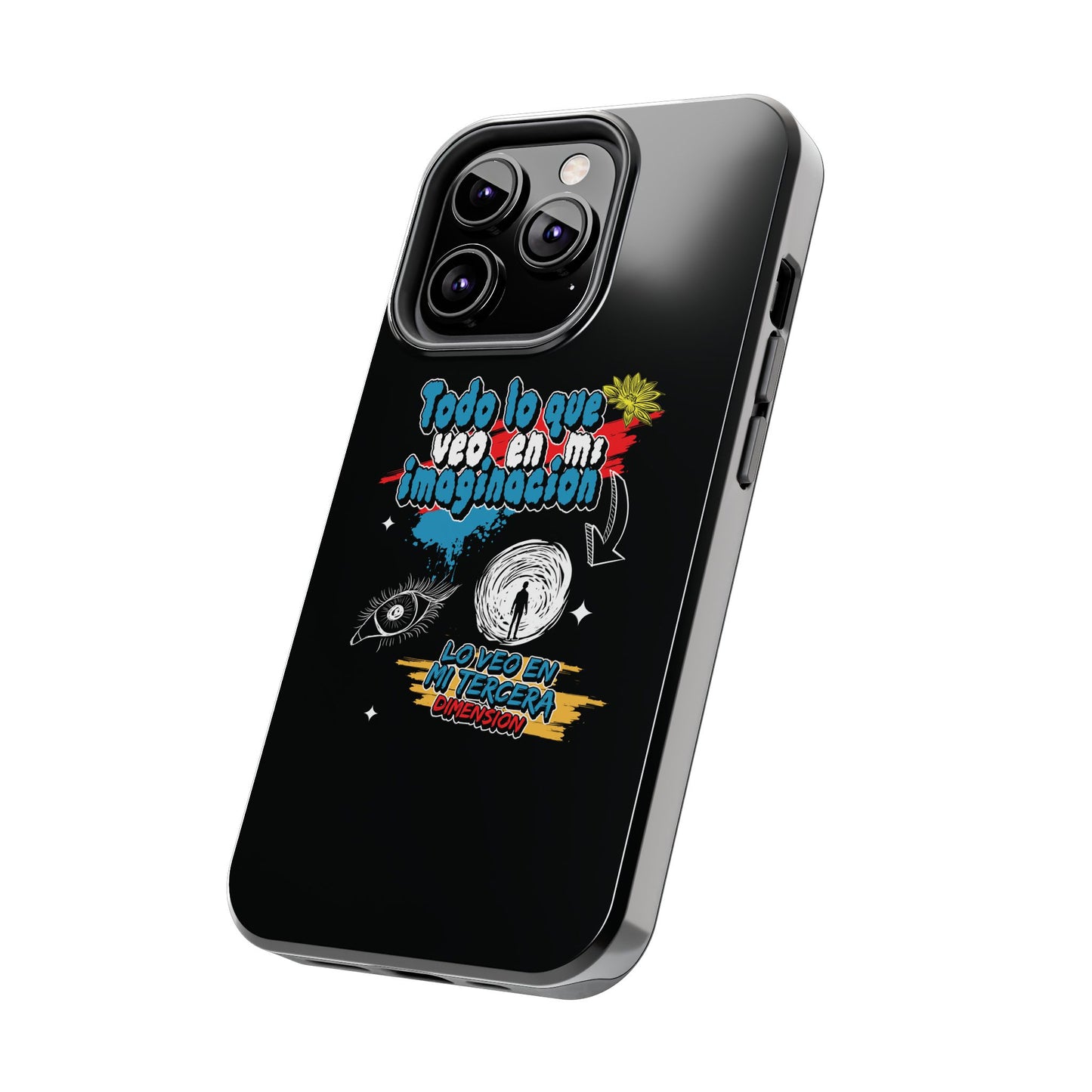 Funda para teléfono "Todo lo que veo en mi imaginación" - Negro