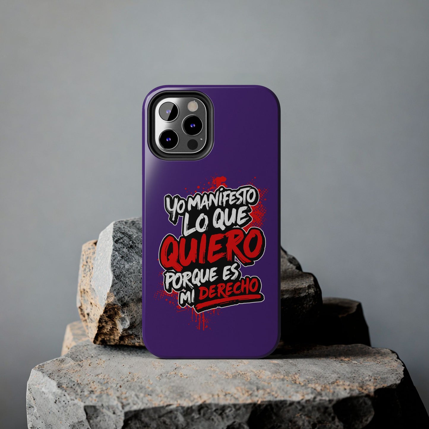 Funda para teléfono "Yo manifiesto lo que quiero" - Violeta
