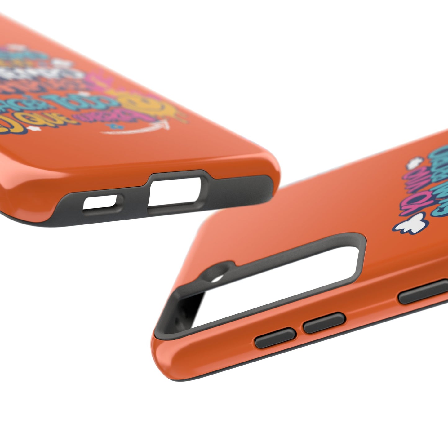Funda para teléfono "Yo vivo en propio espacio y tiempo" - Naranja