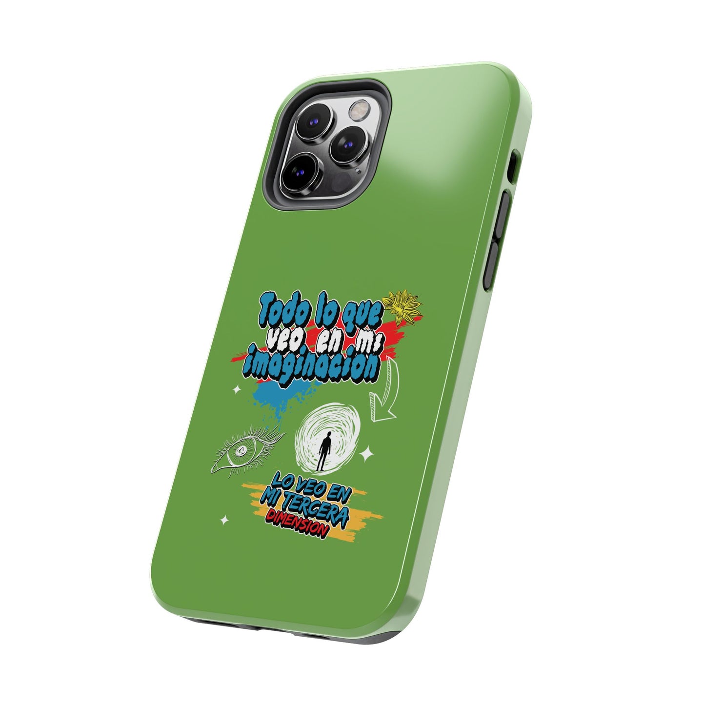 Funda para teléfono "Todo lo que veo en mi imaginación" - Verde