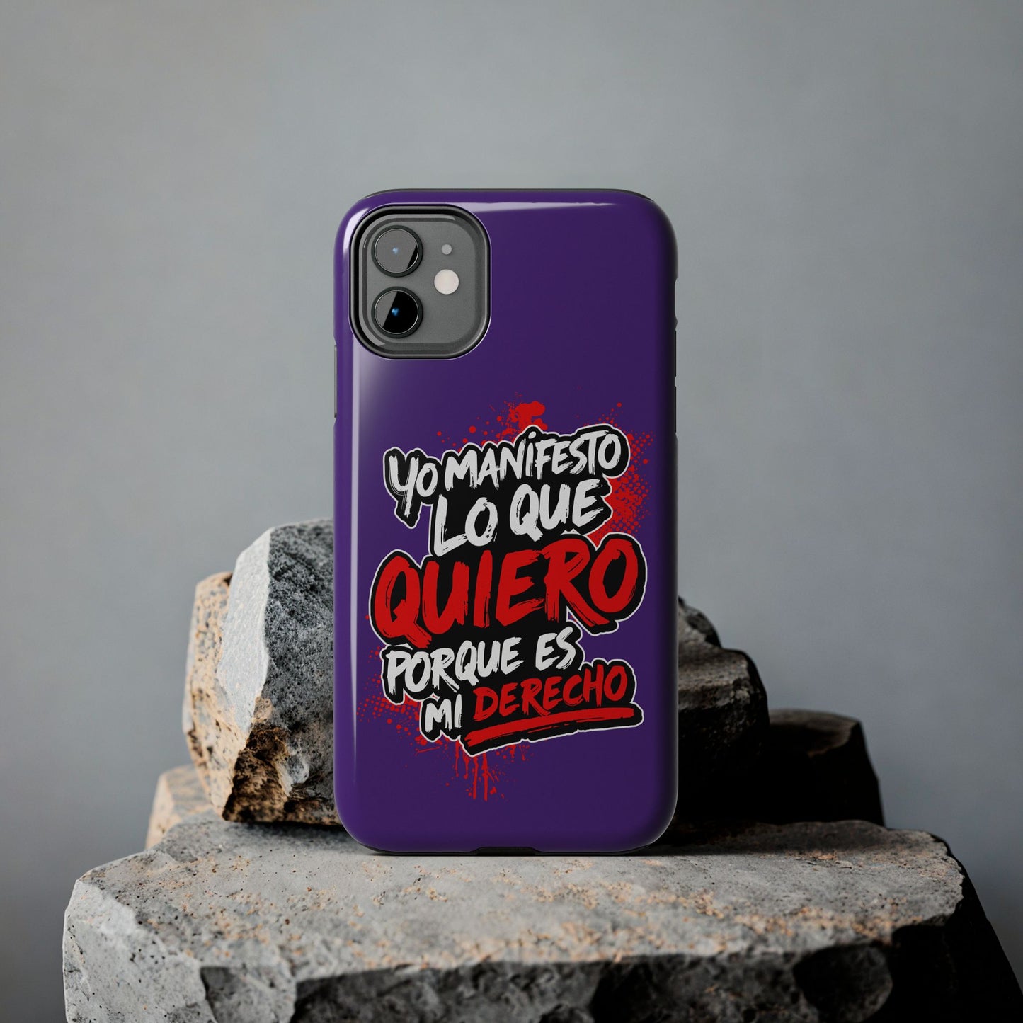 Funda para teléfono "Yo manifiesto lo que quiero" - Violeta