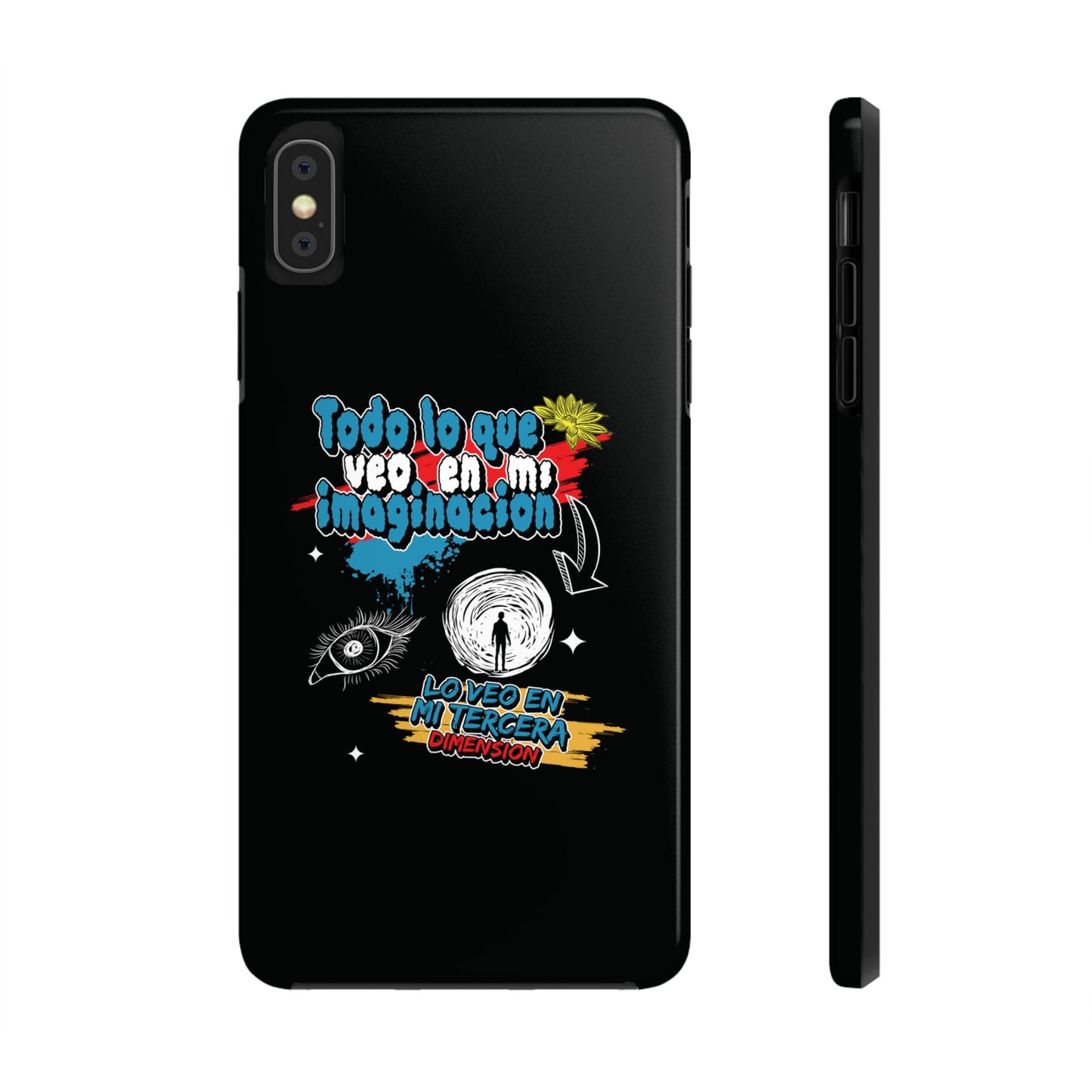 Funda para teléfono "Todo lo que veo en mi imaginación" - Negro
