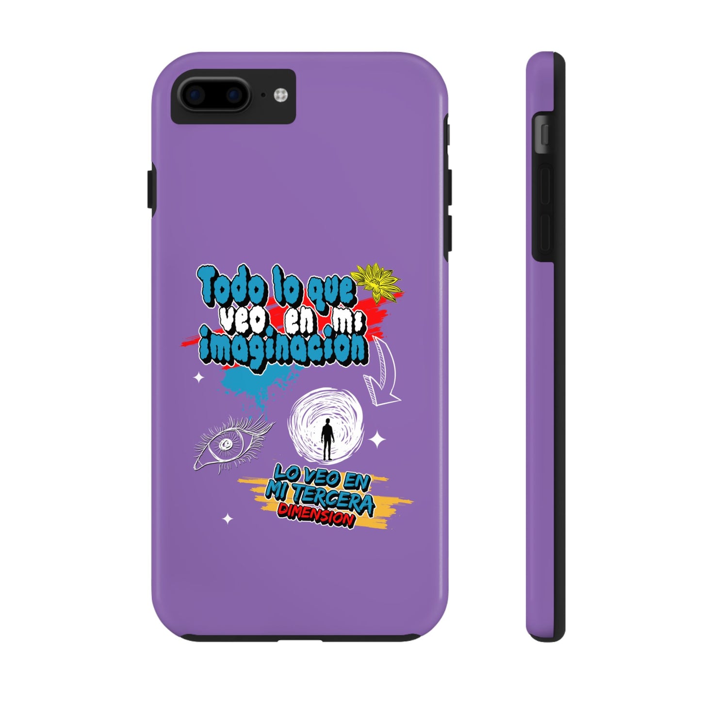 Funda para teléfono "Todo lo que veo en mi imaginación" - Lila
