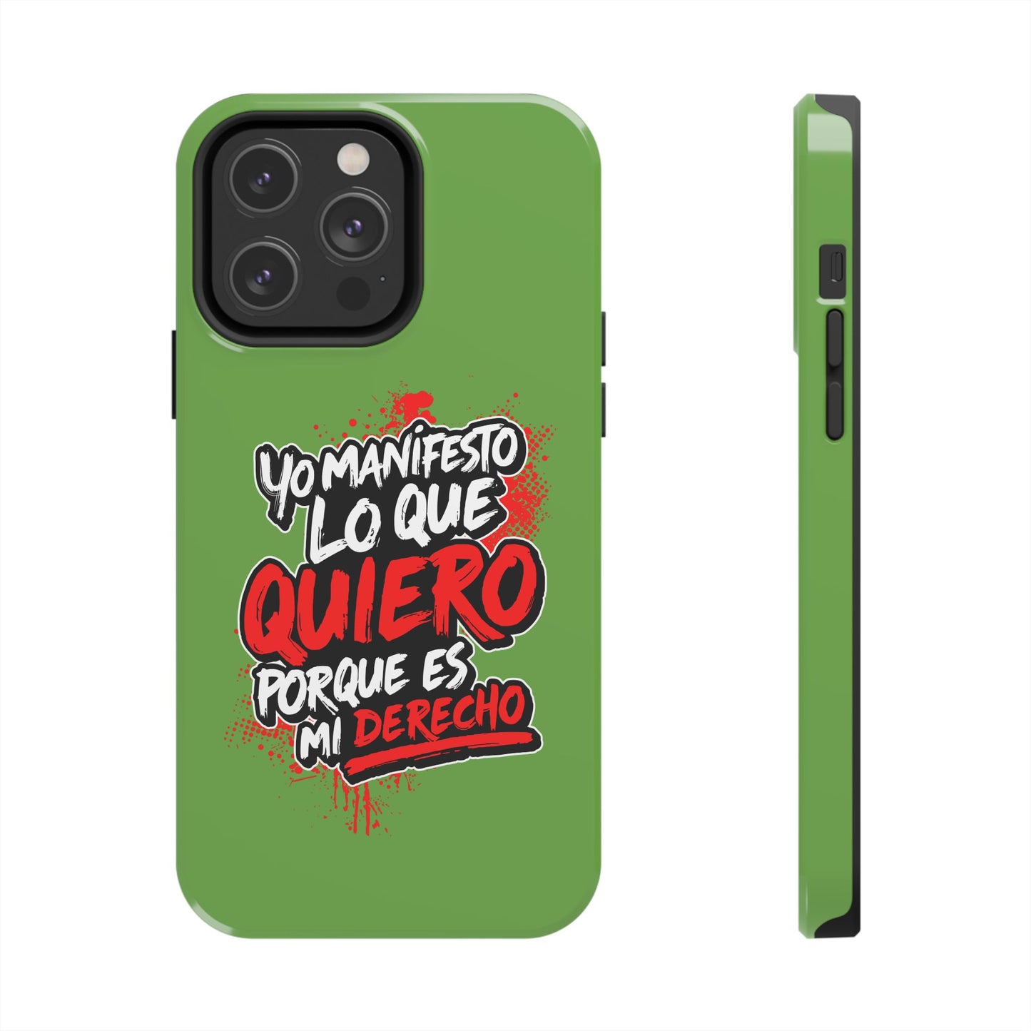 Funda para teléfono "Yo manifiesto lo que quiero" - Verde