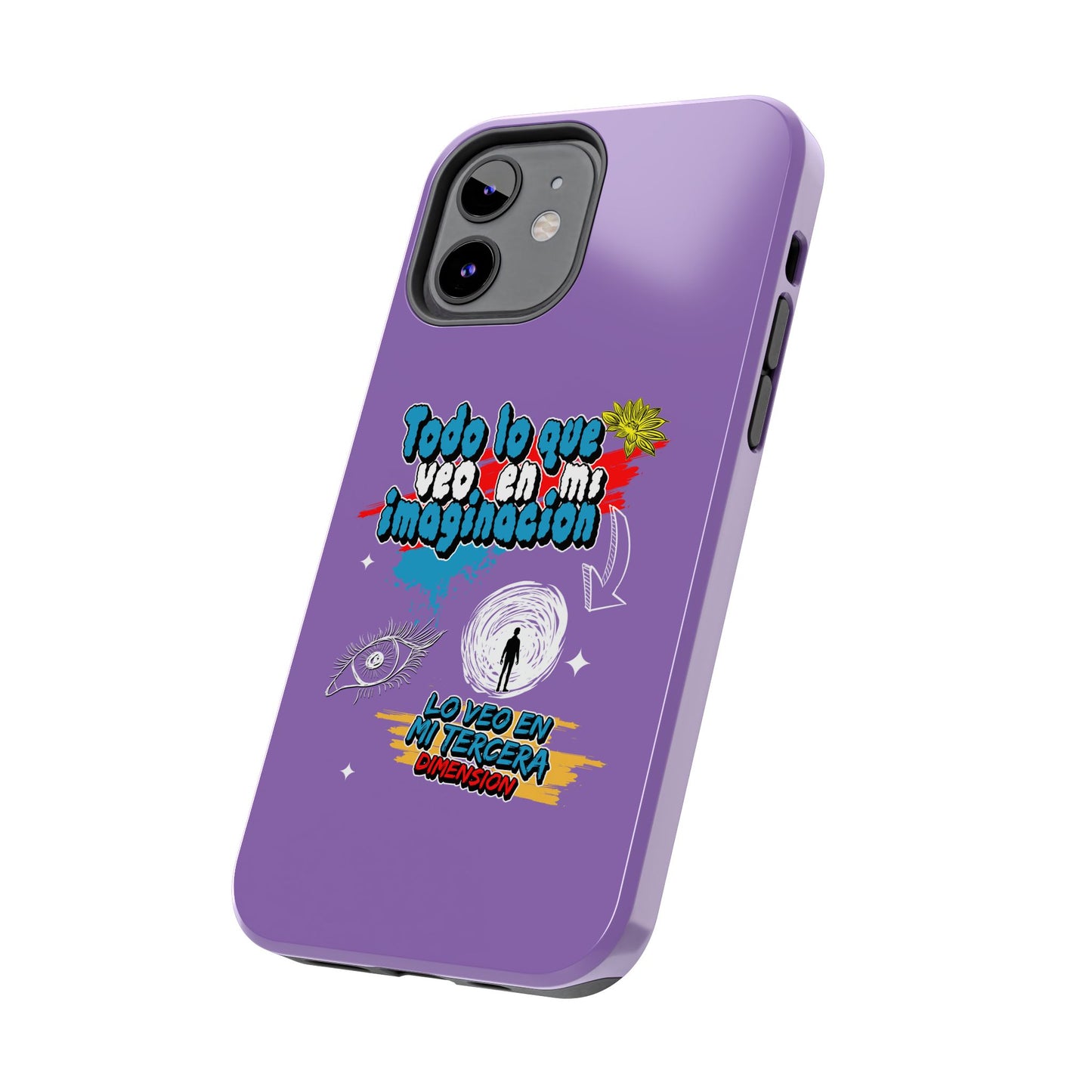 Funda para teléfono "Todo lo que veo en mi imaginación" - Lila