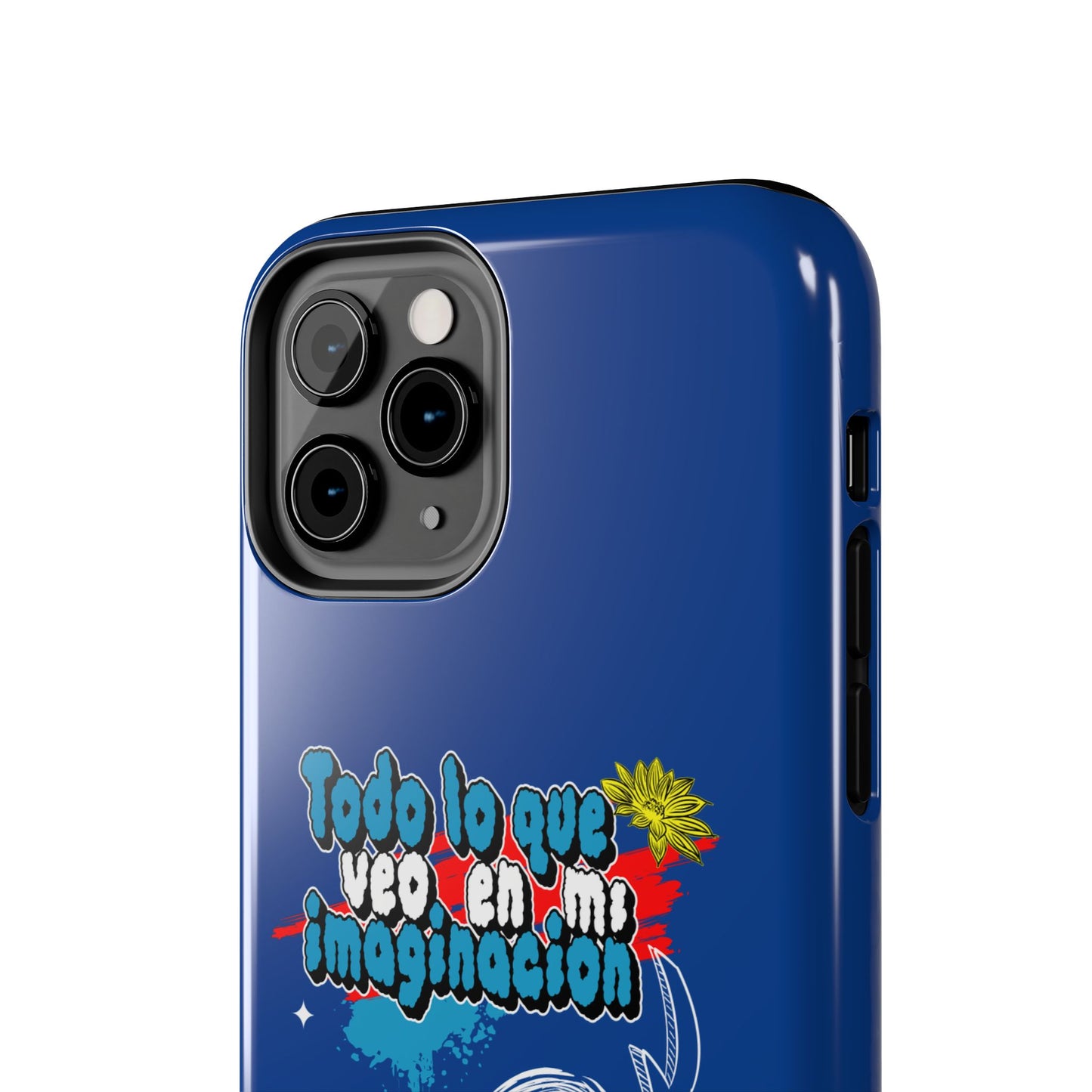 Funda para teléfono "Todo lo que veo en mi imaginación" - Azul