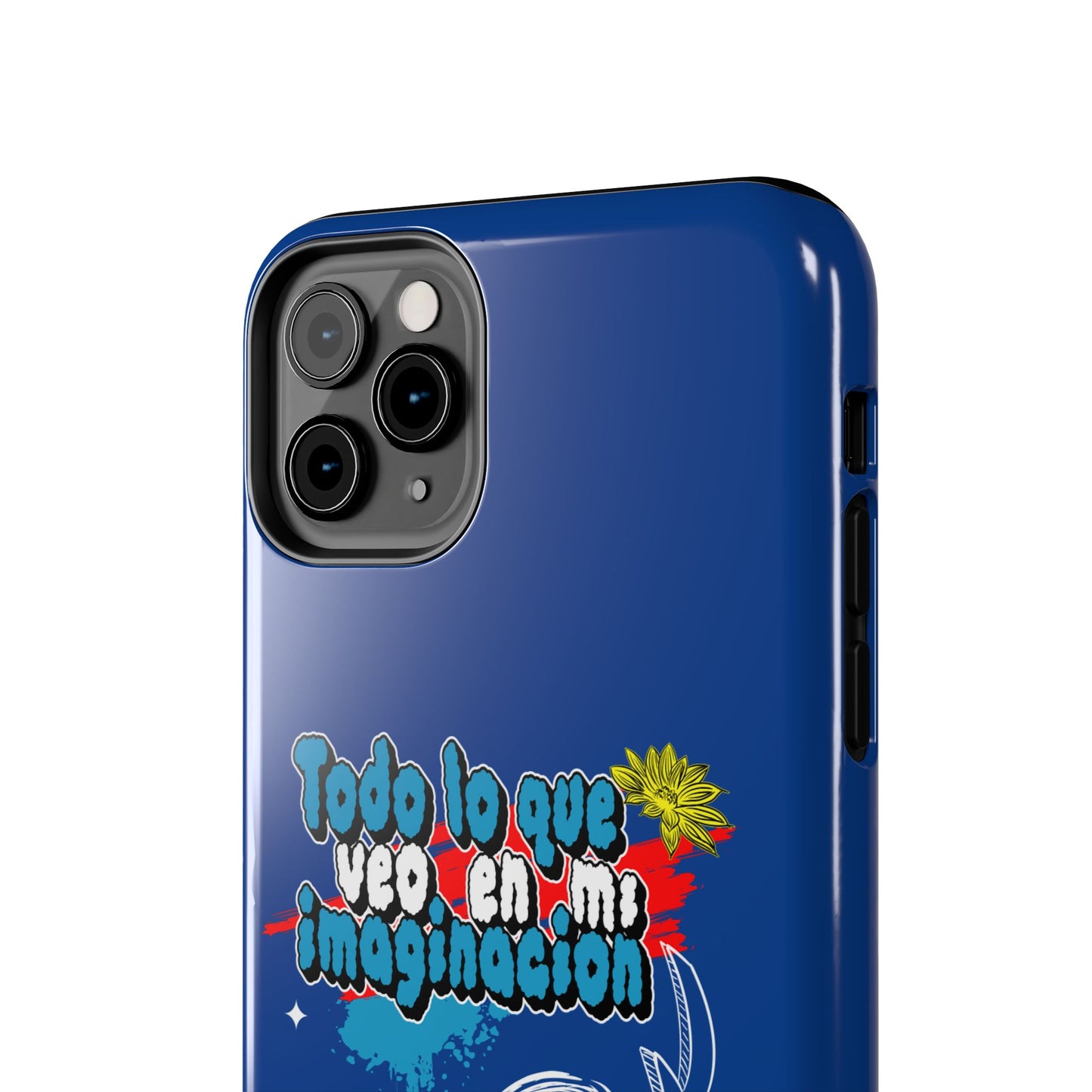 Funda para teléfono "Todo lo que veo en mi imaginación" - Azul