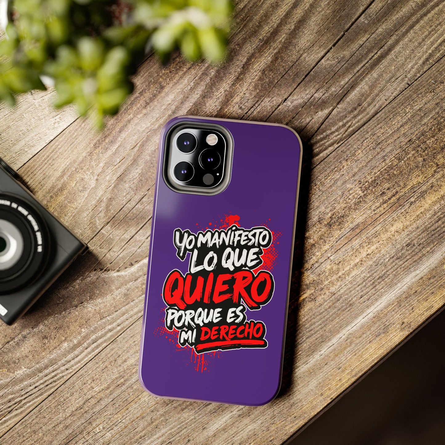 Funda para teléfono "Yo manifiesto lo que quiero" - Violeta