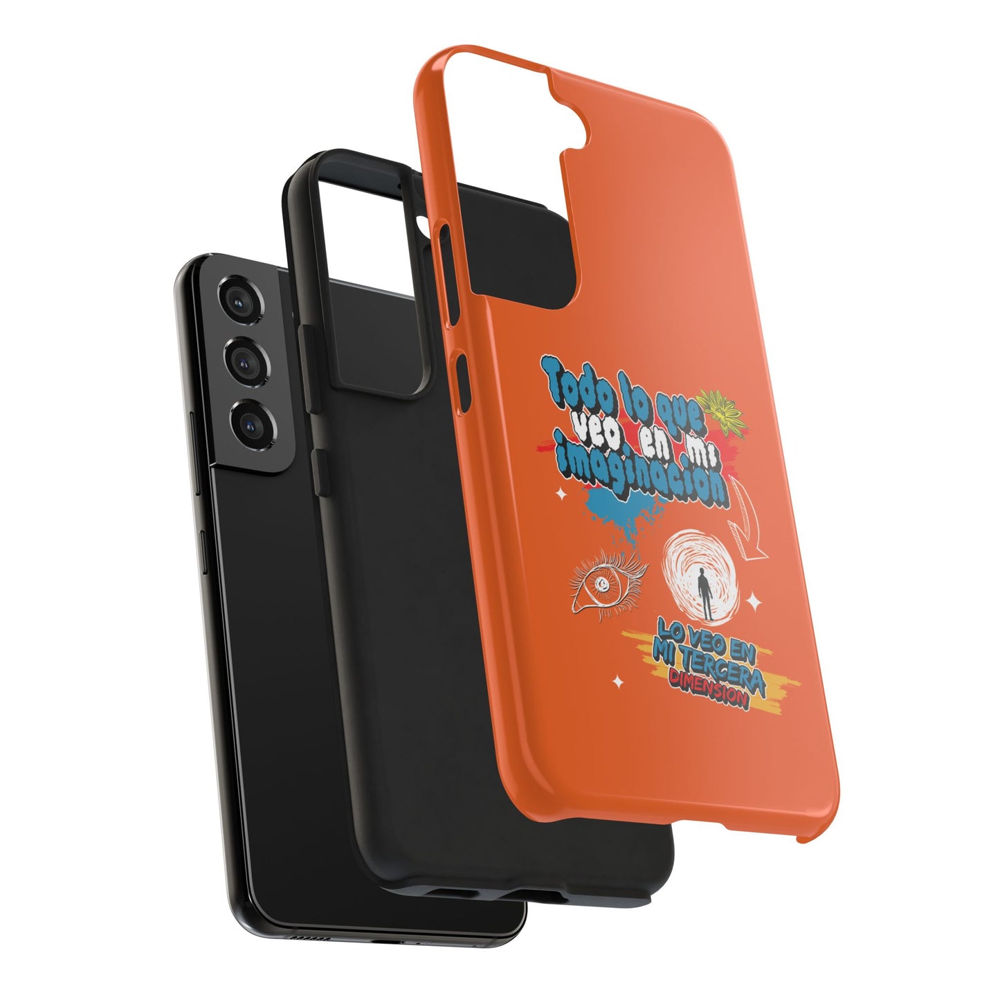 Funda para teléfono "Todo lo que veo en mi imaginación" - Naranja