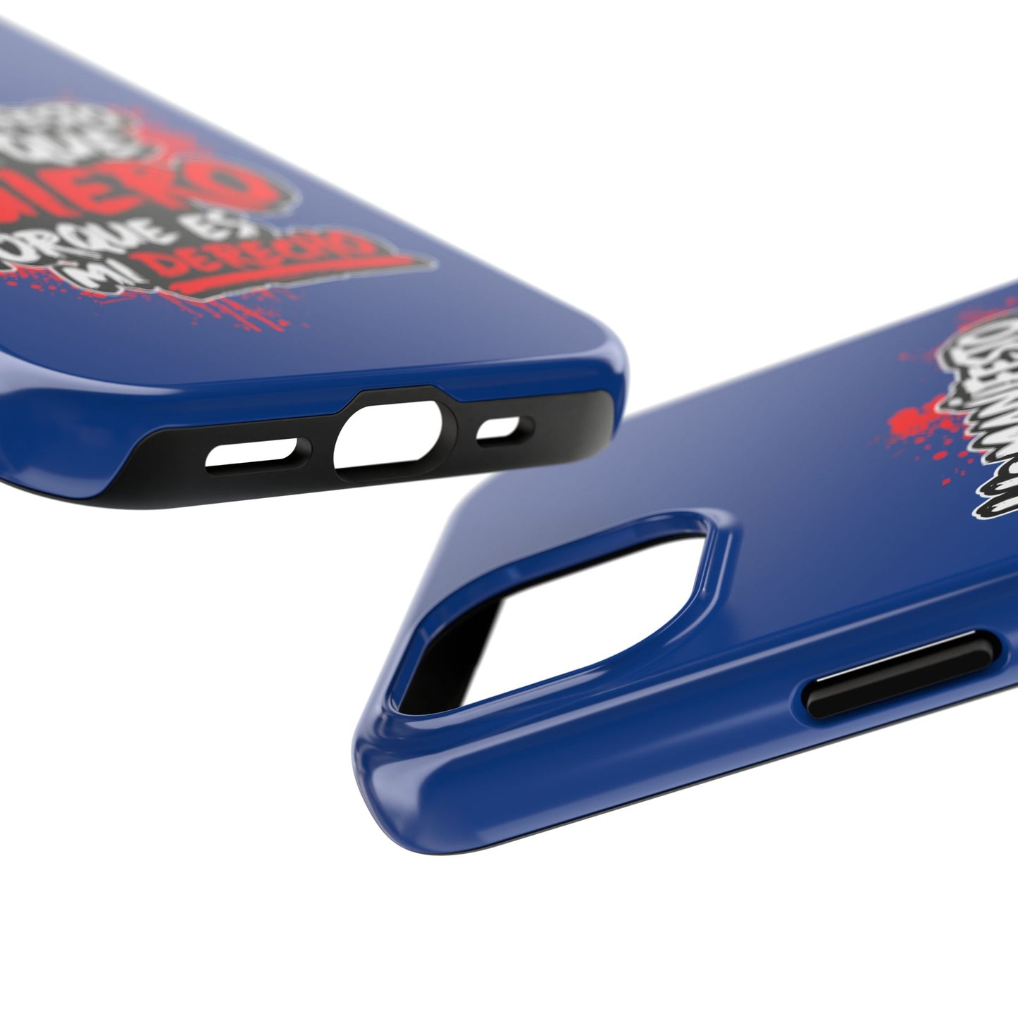 Funda para teléfono "Yo manifiesto lo que quiero" - Azul