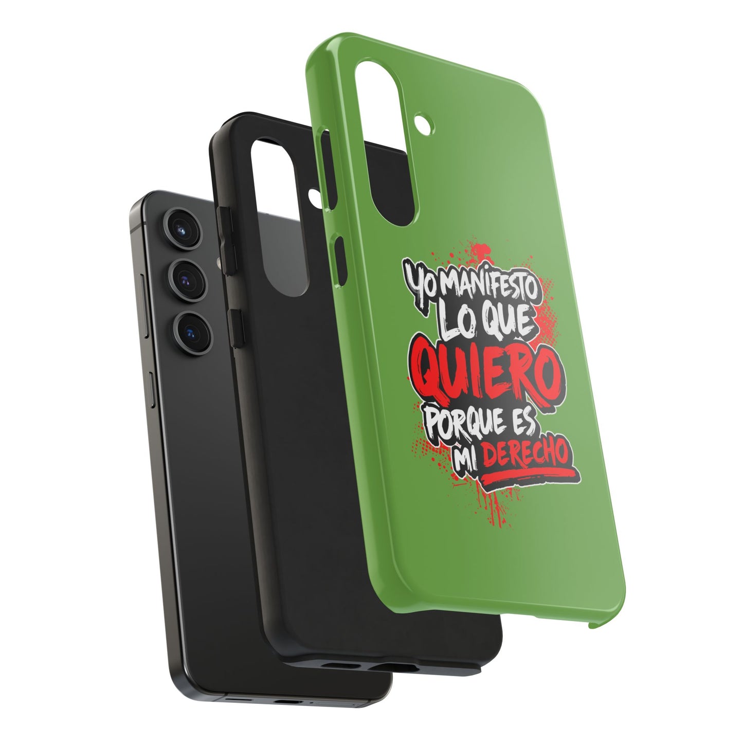 Funda para teléfono "Yo manifiesto lo que quiero" - Verde