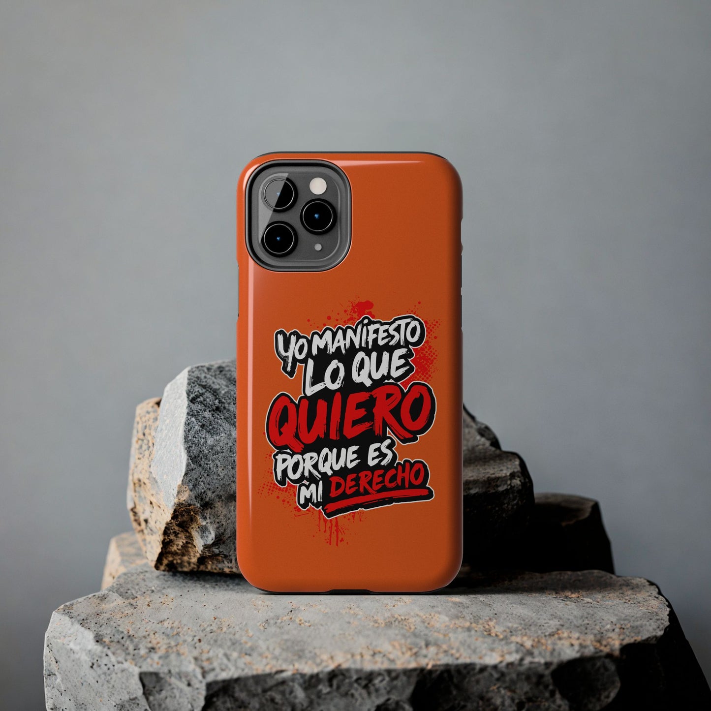 Funda para teléfono "Yo manifiesto lo que quiero" - Naranja